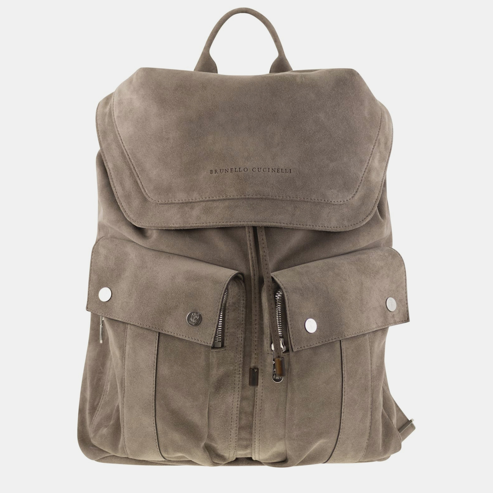 

Brunello Cucinelli Turtledove Suece Backpack, Grey