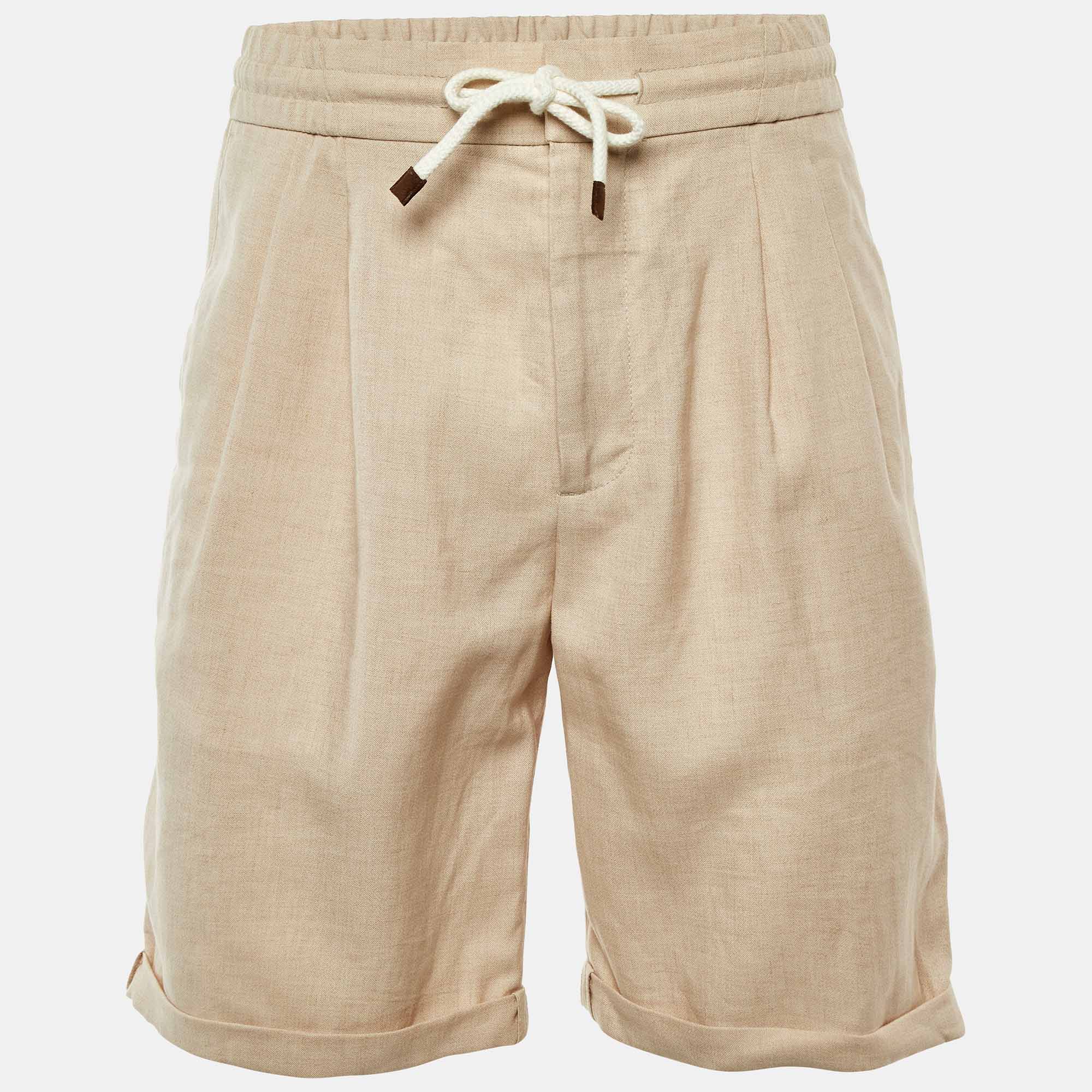 

Brunello Cucinelli Light Beige Linen & Wool Shorts M
