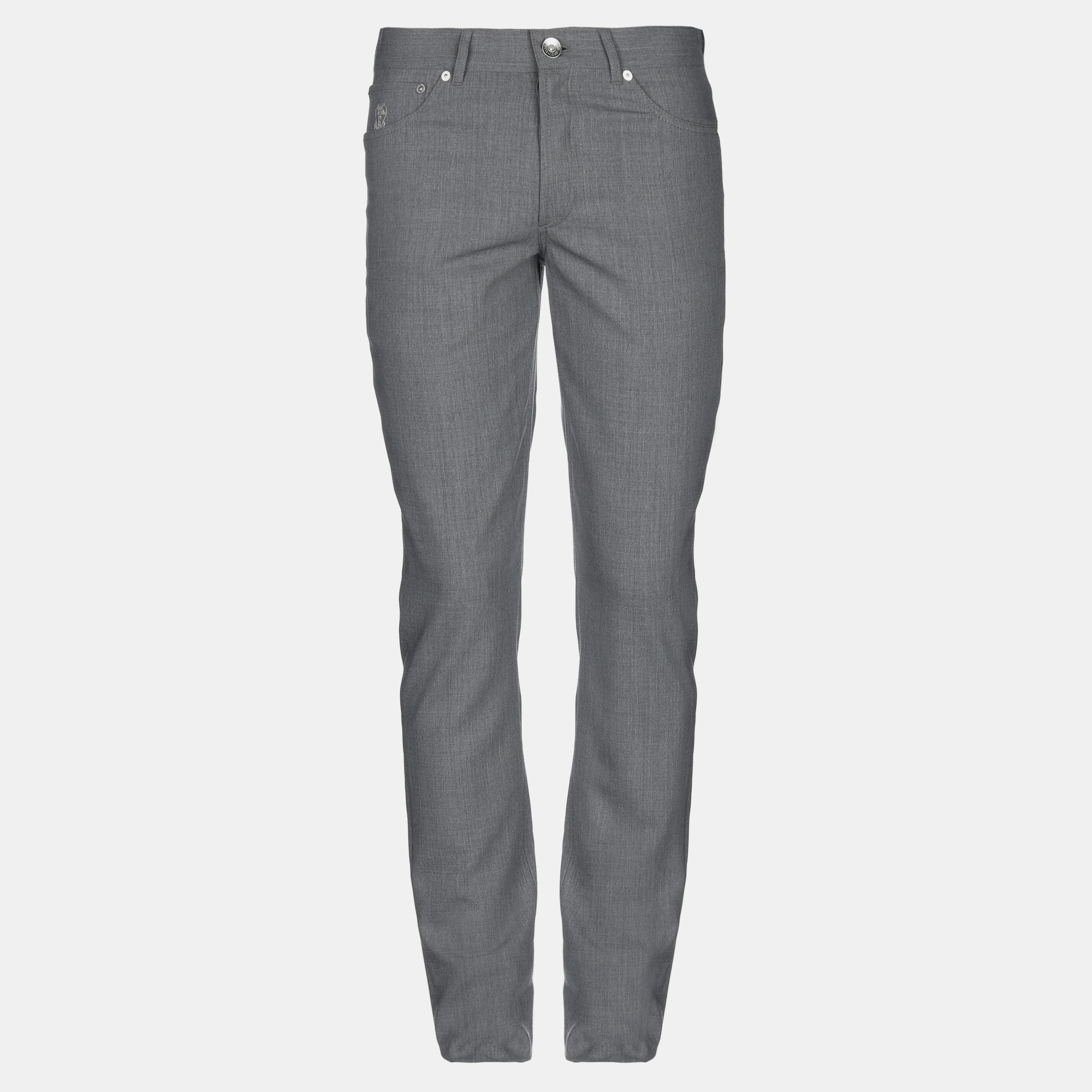 

Brunello Cucinelli Virgin Wool Pants 52, Grey