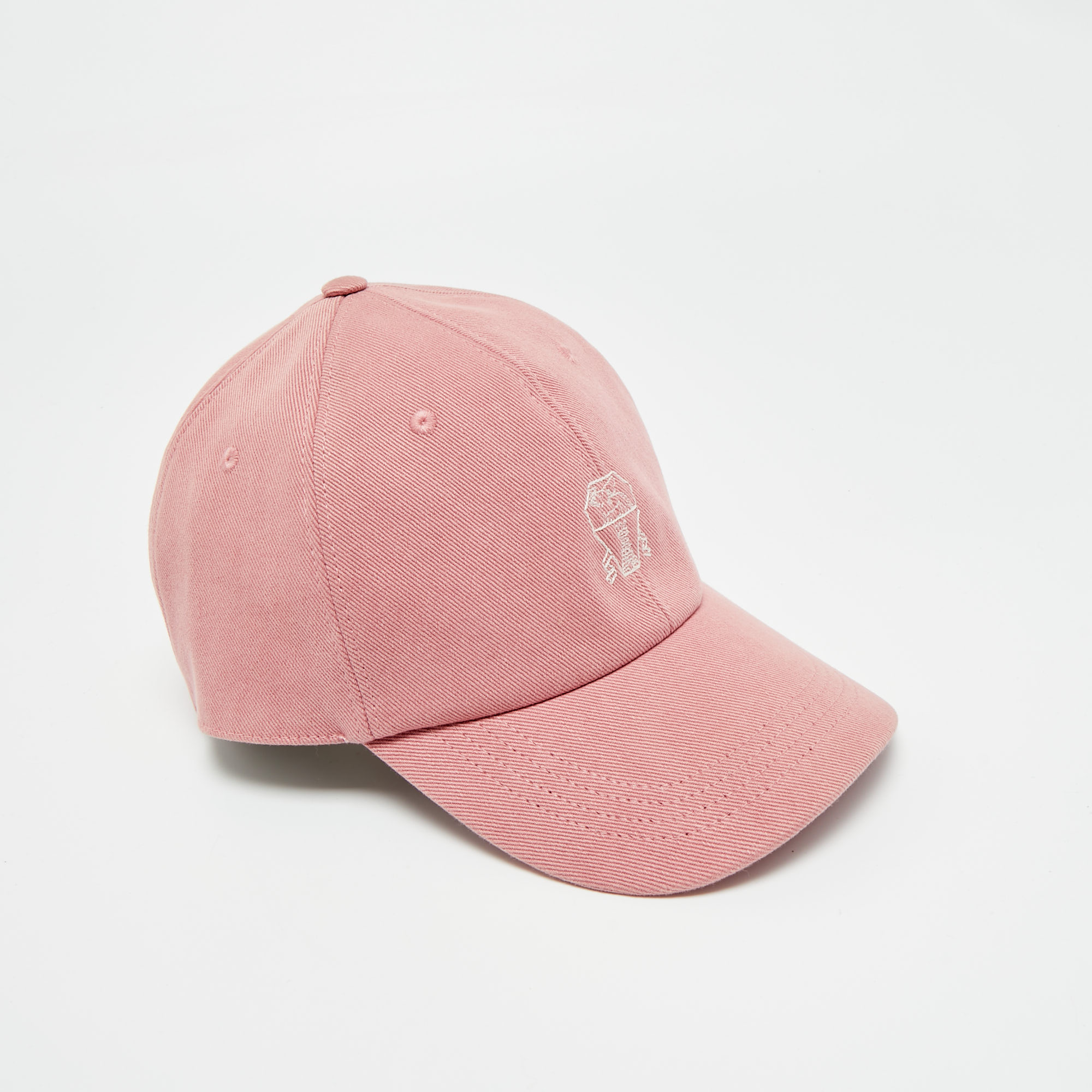 

Brunello Cucinelli Pink Logo Embroidered Cotton Baseball Cap L