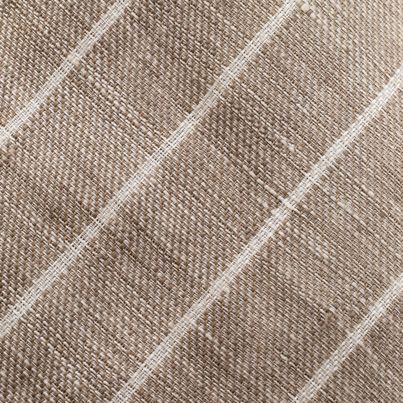 

Brunello Cucinelli Beige and Cream Diagonal Striped Linen Tie