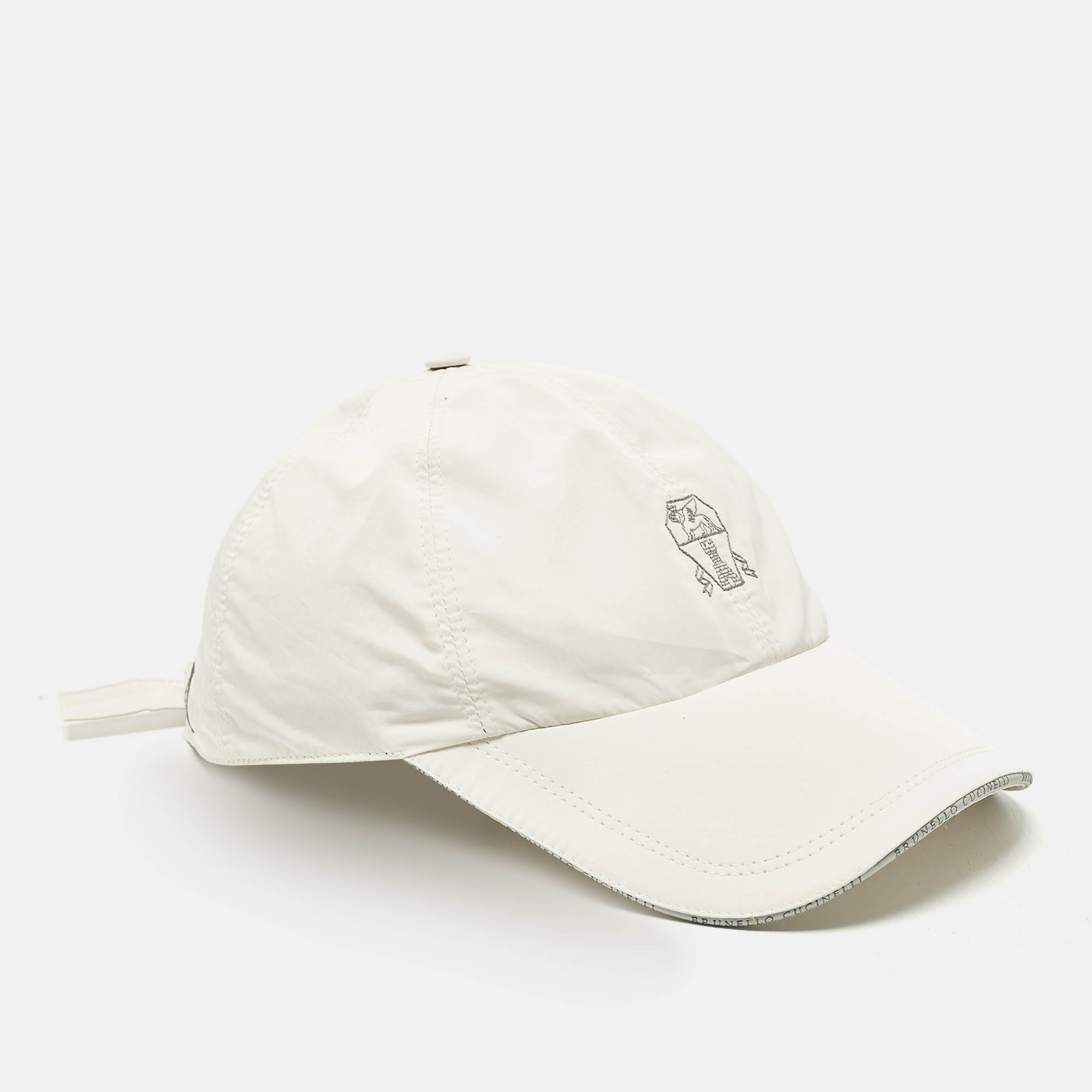 

Brunello Cucinelli Ecru Technical Microfiber Baseball Cap M, Cream