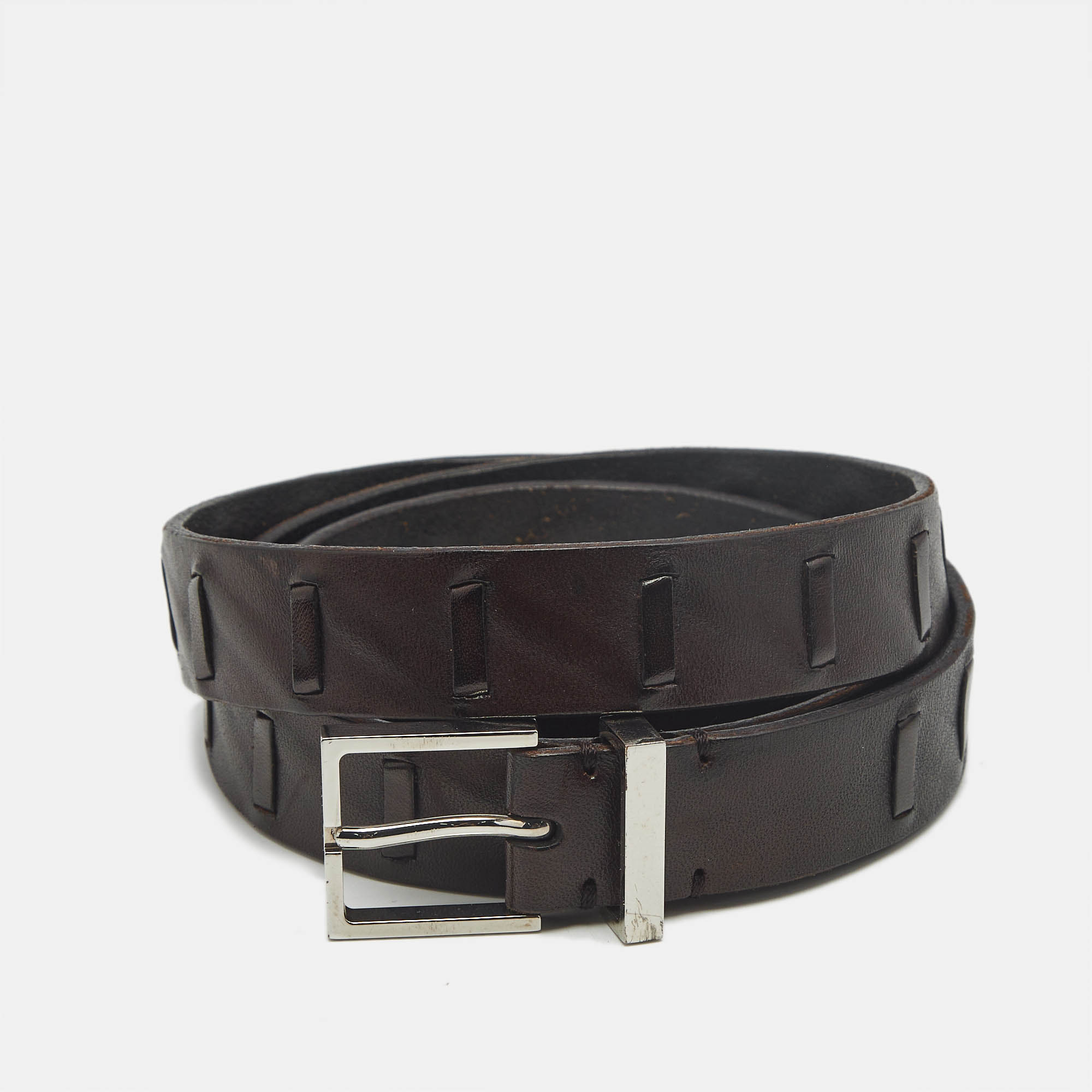 

Brunello Cucinelli  Buckle Belt Brown Leather