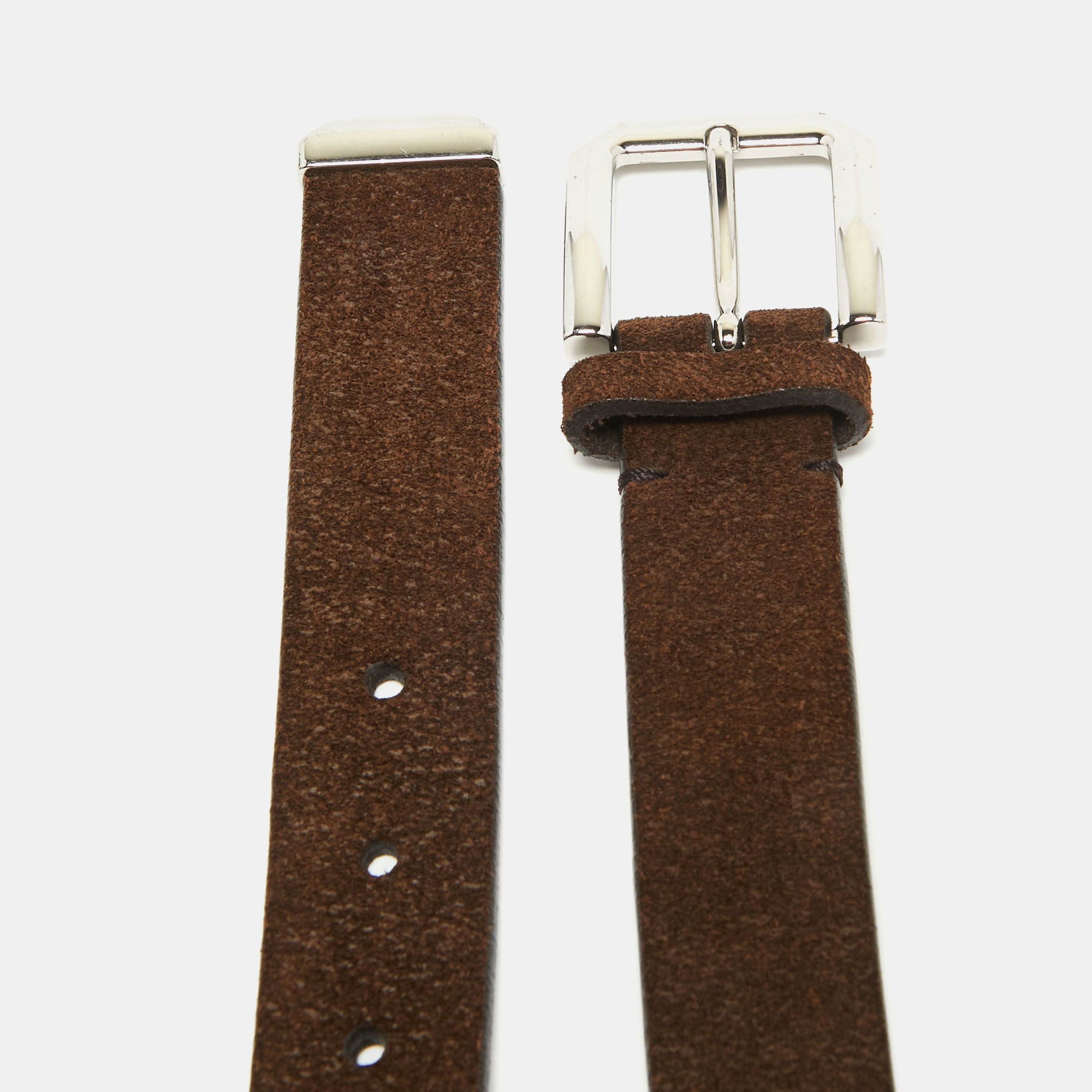 

Brunello Cucinelli Brown Suede Reversible Buckle Belt