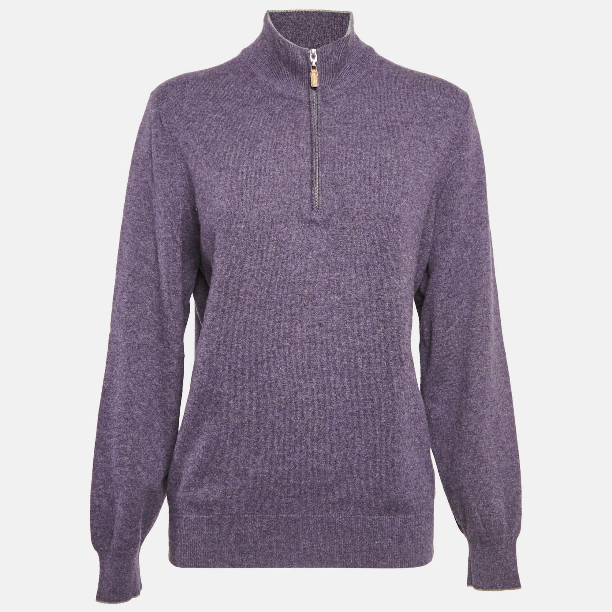 

Brunello Cucinelli Purple Cashmere High Neck Sweater L