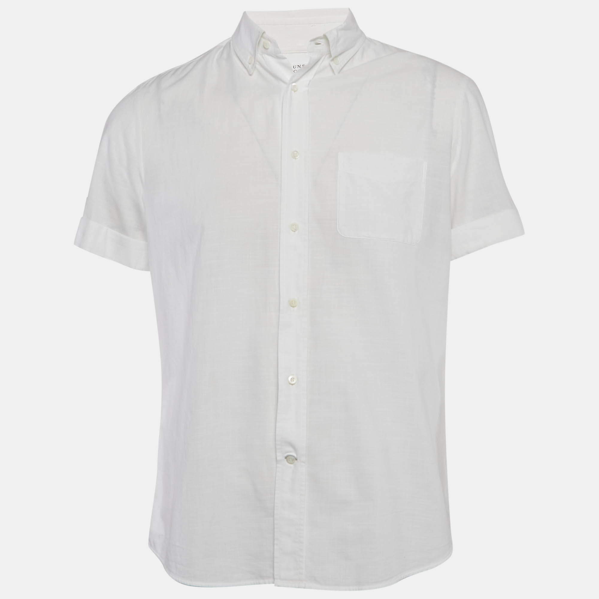 

Brunello Cucinelli White Cotton Buttoned Half Sleeve Shirt L