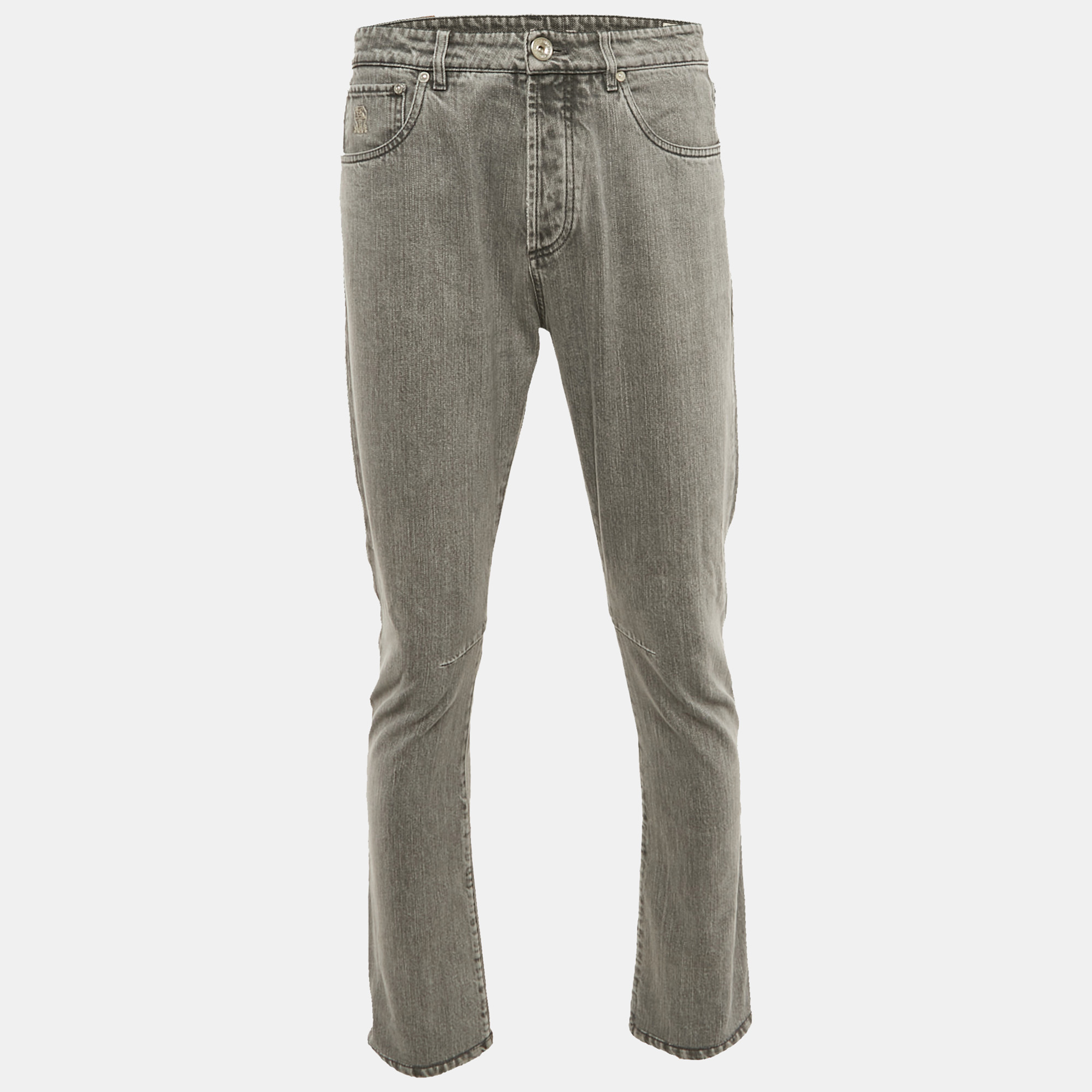 

Brunello Cucinelli Grey Denim Leisure Fit Jeans S Waist 31"