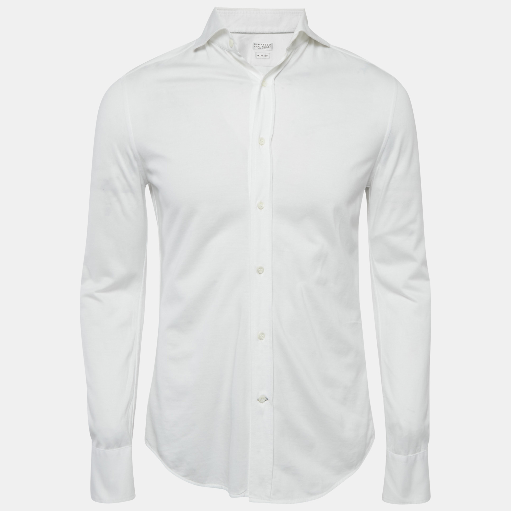 

Brunello Cucinelli White Cotton Slim Fit Shirt XS