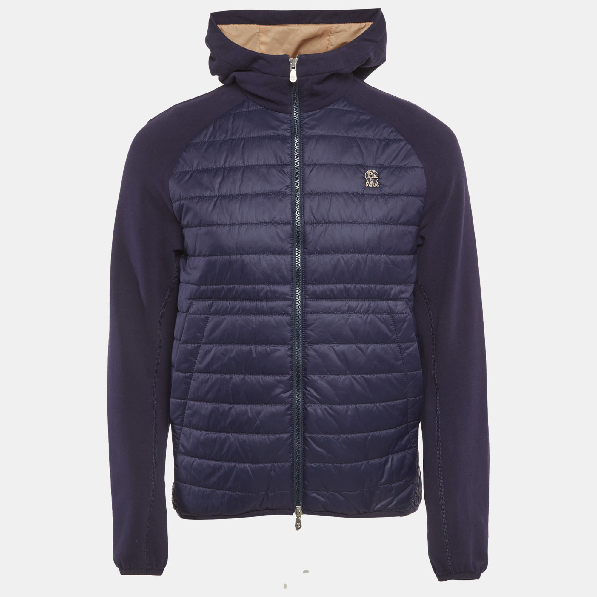 

Brunello Cucinelli Navy Blue Nylon Hooded Jacket XS
