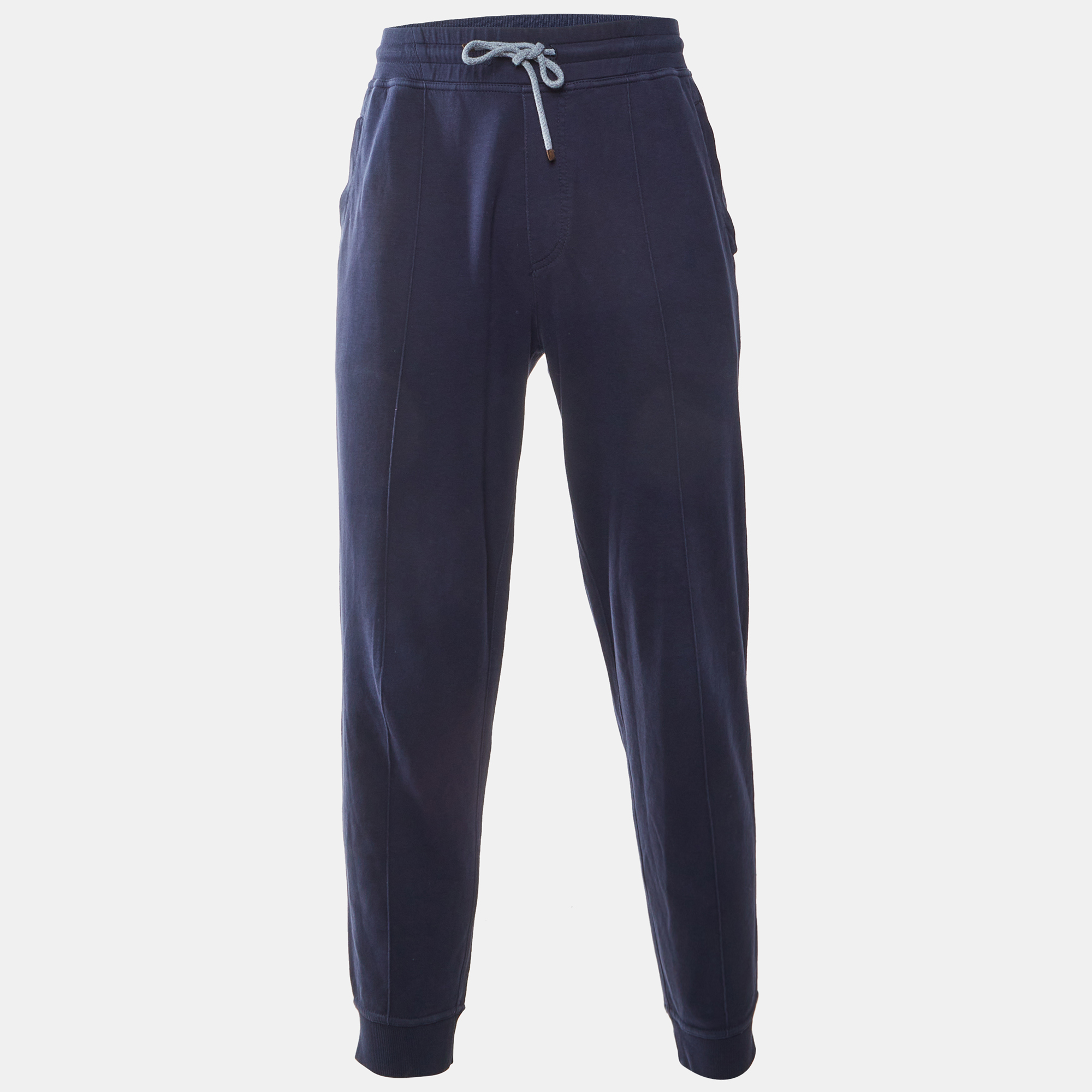 

Brunello Cucinelli Navy Blue Cotton Knit Sweatpants M