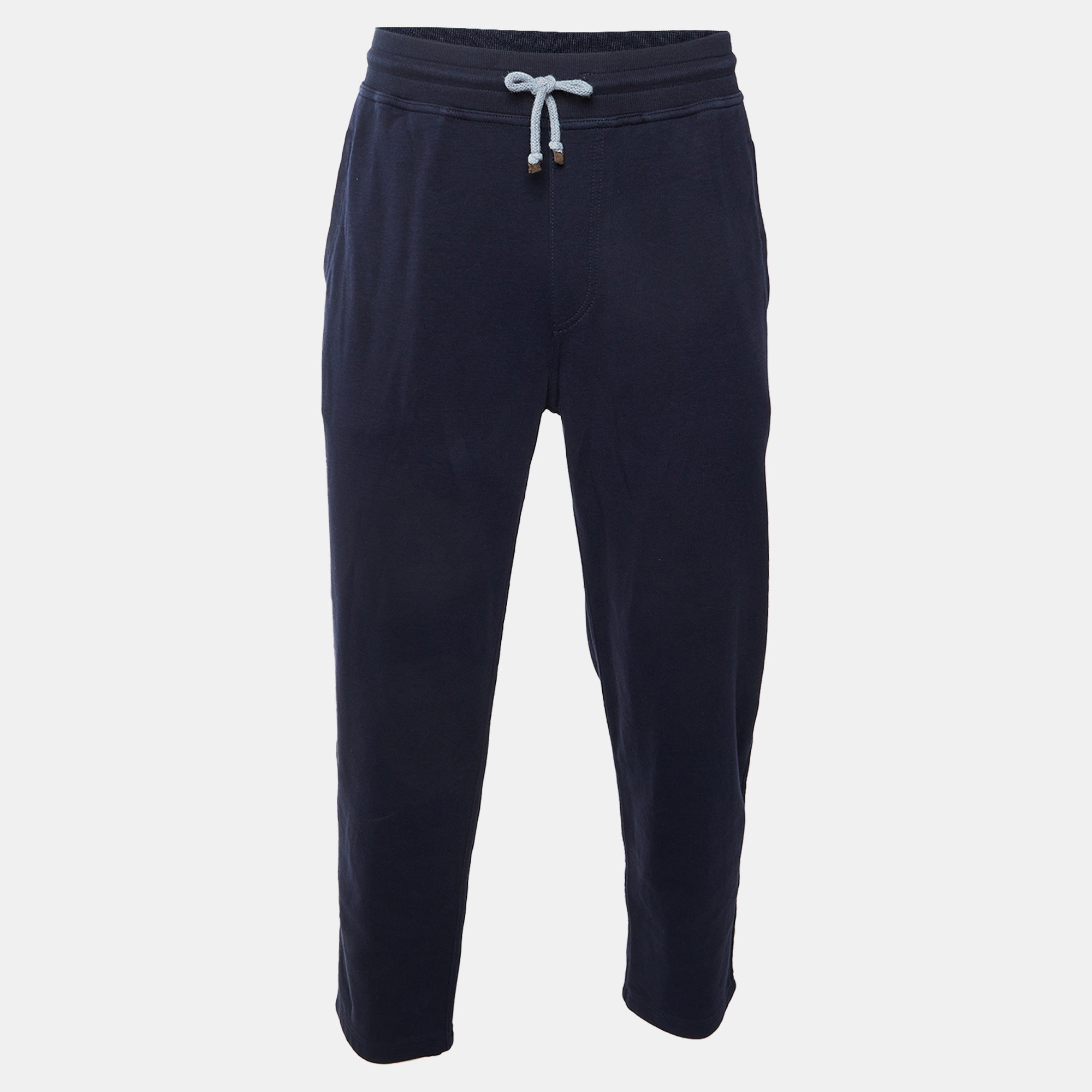 

Brunello Cucinelli Navy Blue Jersey Regular Fit Sports Pants XL
