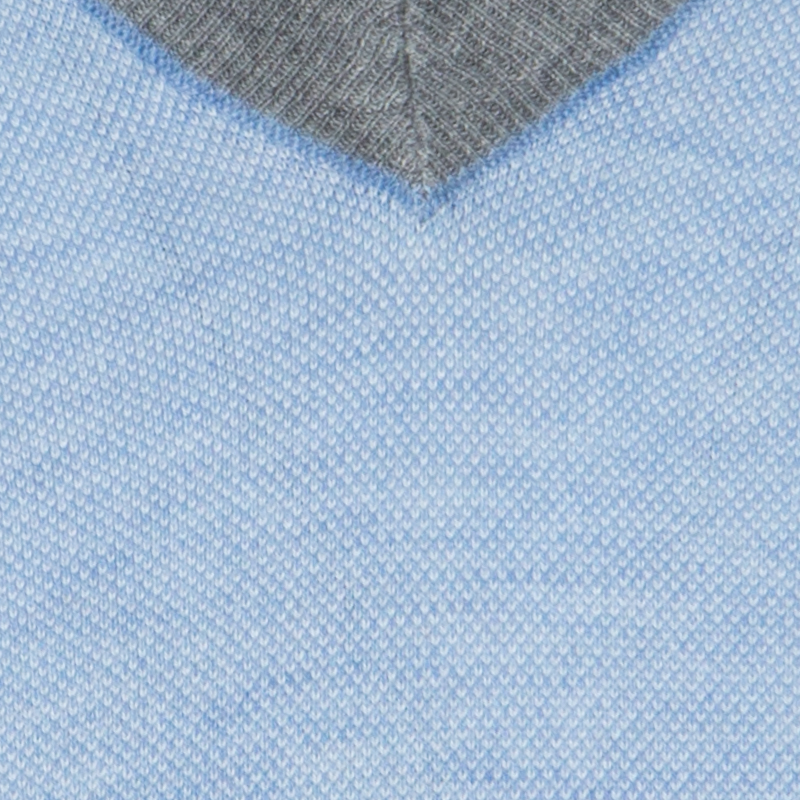 Pre-owned Brunello Cucinelli Light Blue Cotton V Neck Sweater 4xl