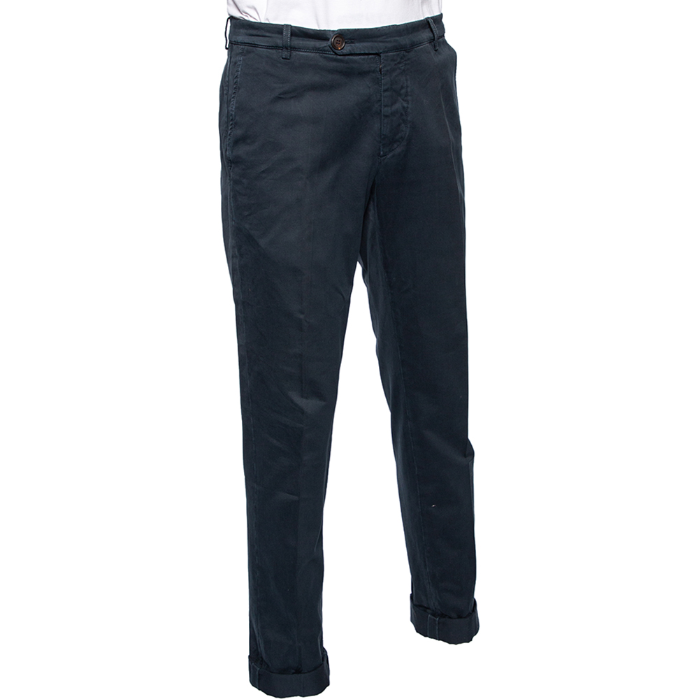 

Brunello Cucinelli Dyed Blue Cotton Pants