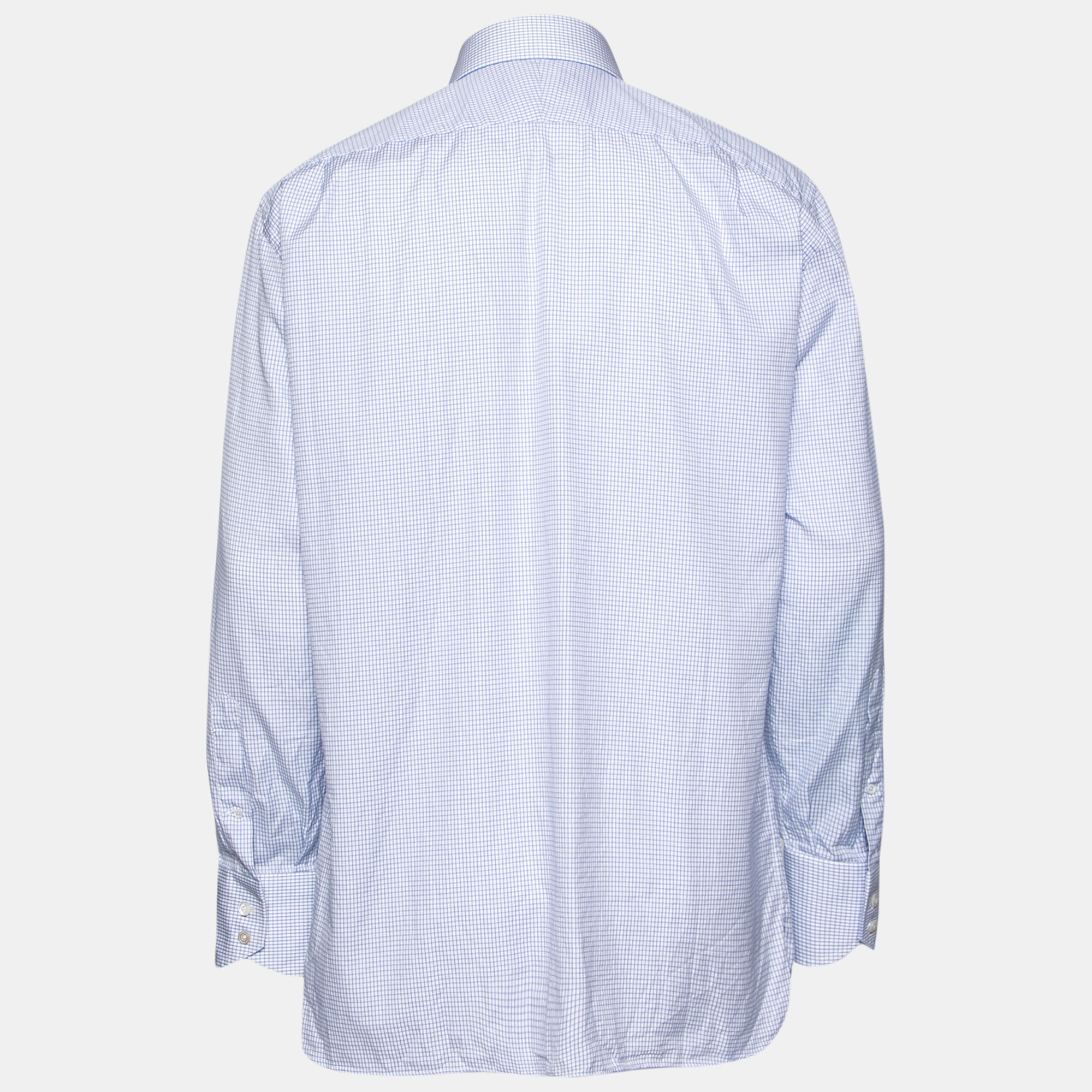 

Tom Ford Blue Cotton Slim Fit Long Sleeve Shirt
