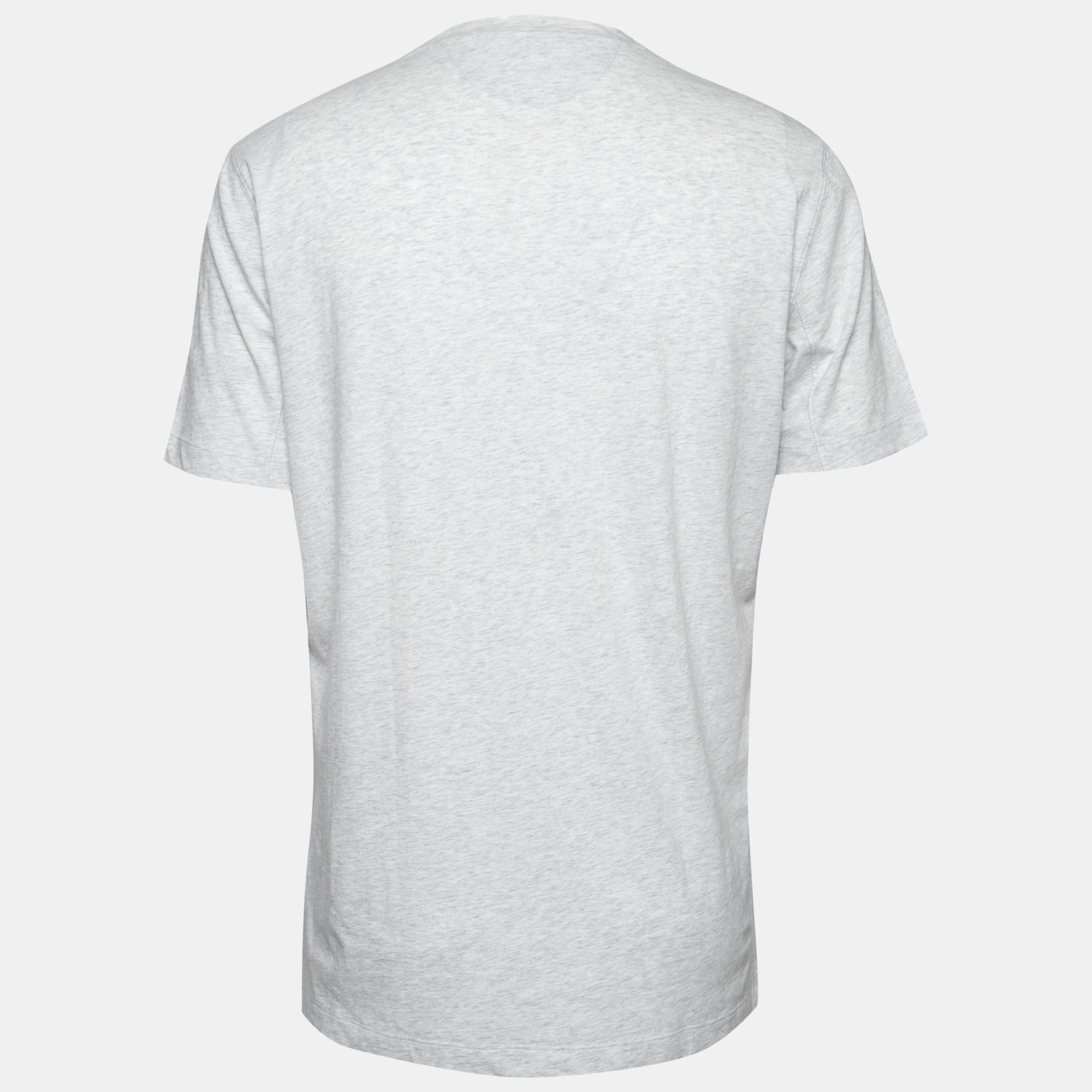 

Brunello Cucinelli Grey Cotton Short Sleeve Slim Fit T-Shirt