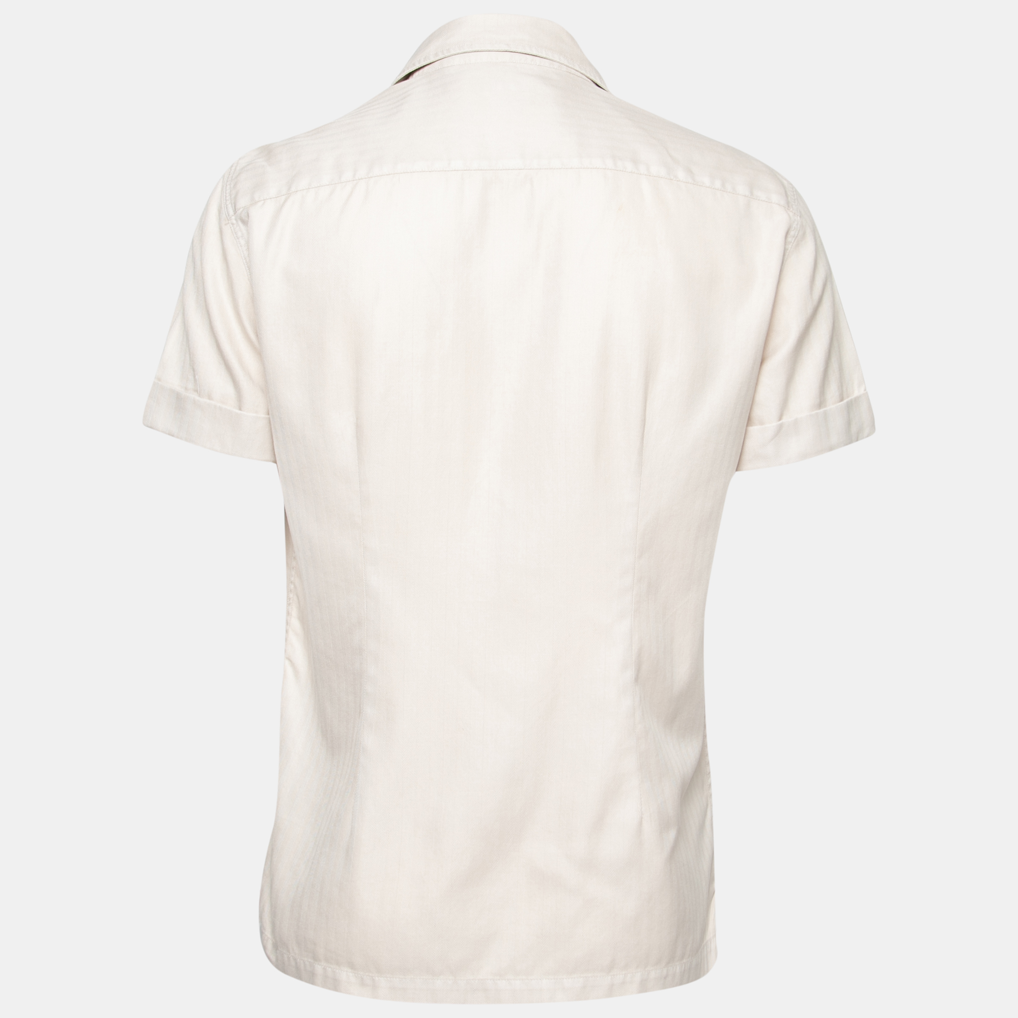 

Brunello Cucinelli Beige Cotton Leisure Fit Short Sleeve Shirt