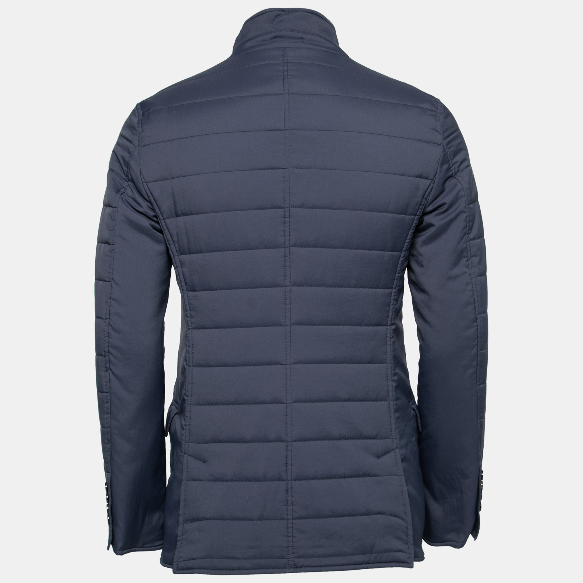 

Brunello Cucinelli Navy Blue Synthetic Quilted Jacket