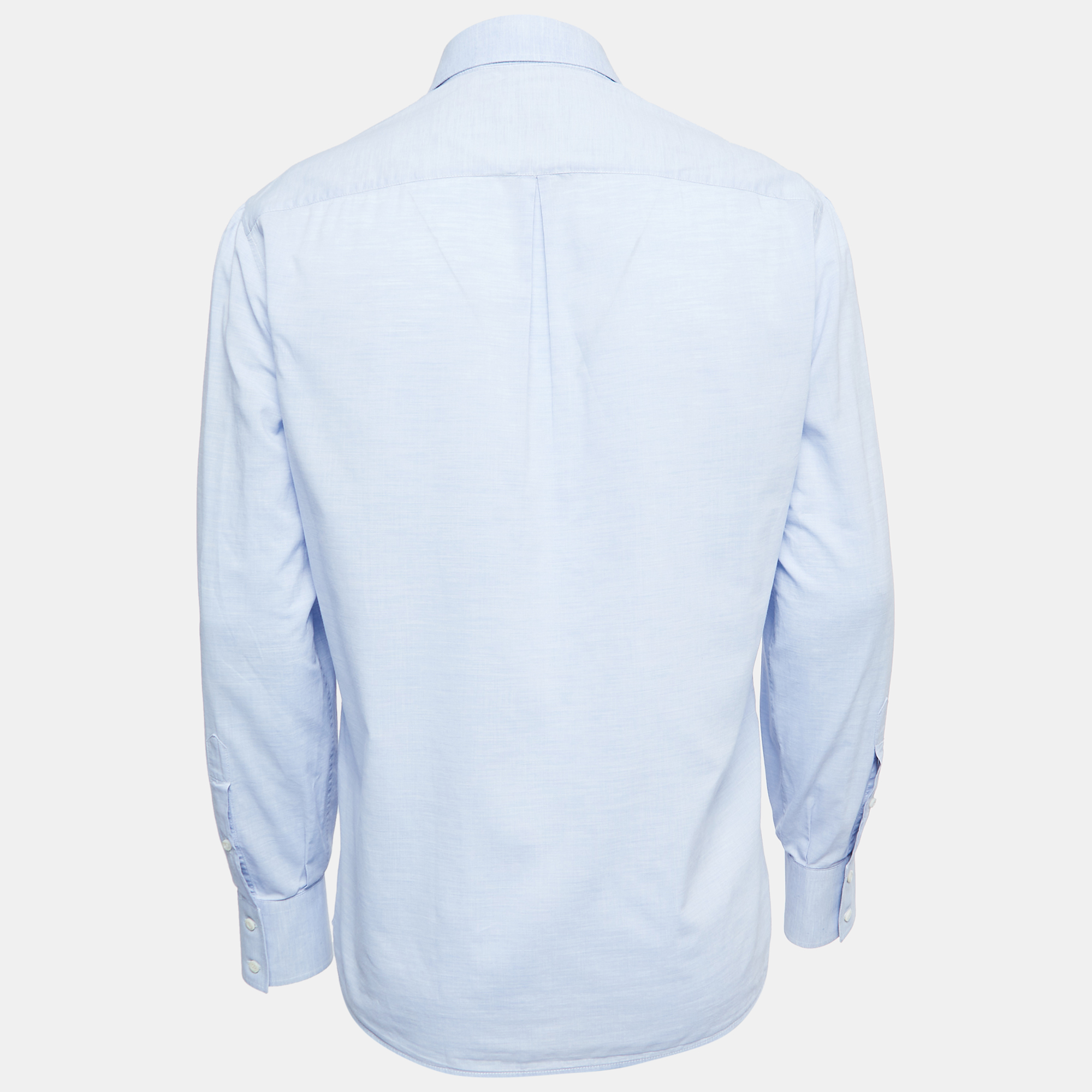 

Brunello Cucinelli Light Blue Cotton Basic Fit Shirt