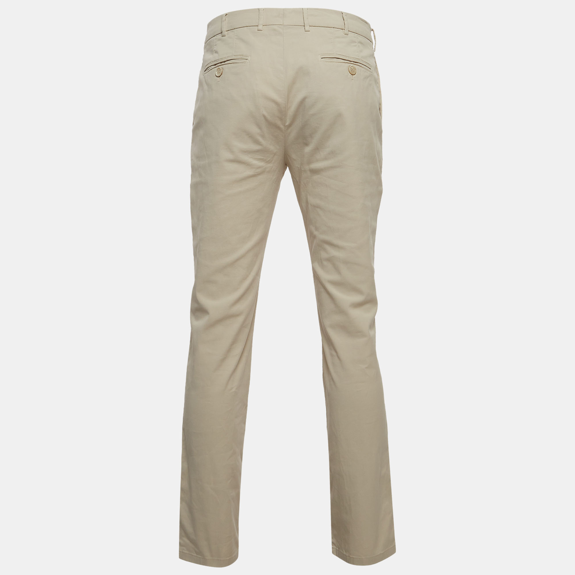 

Brunello Cucinelli Beige Cotton Straight Fit Pants