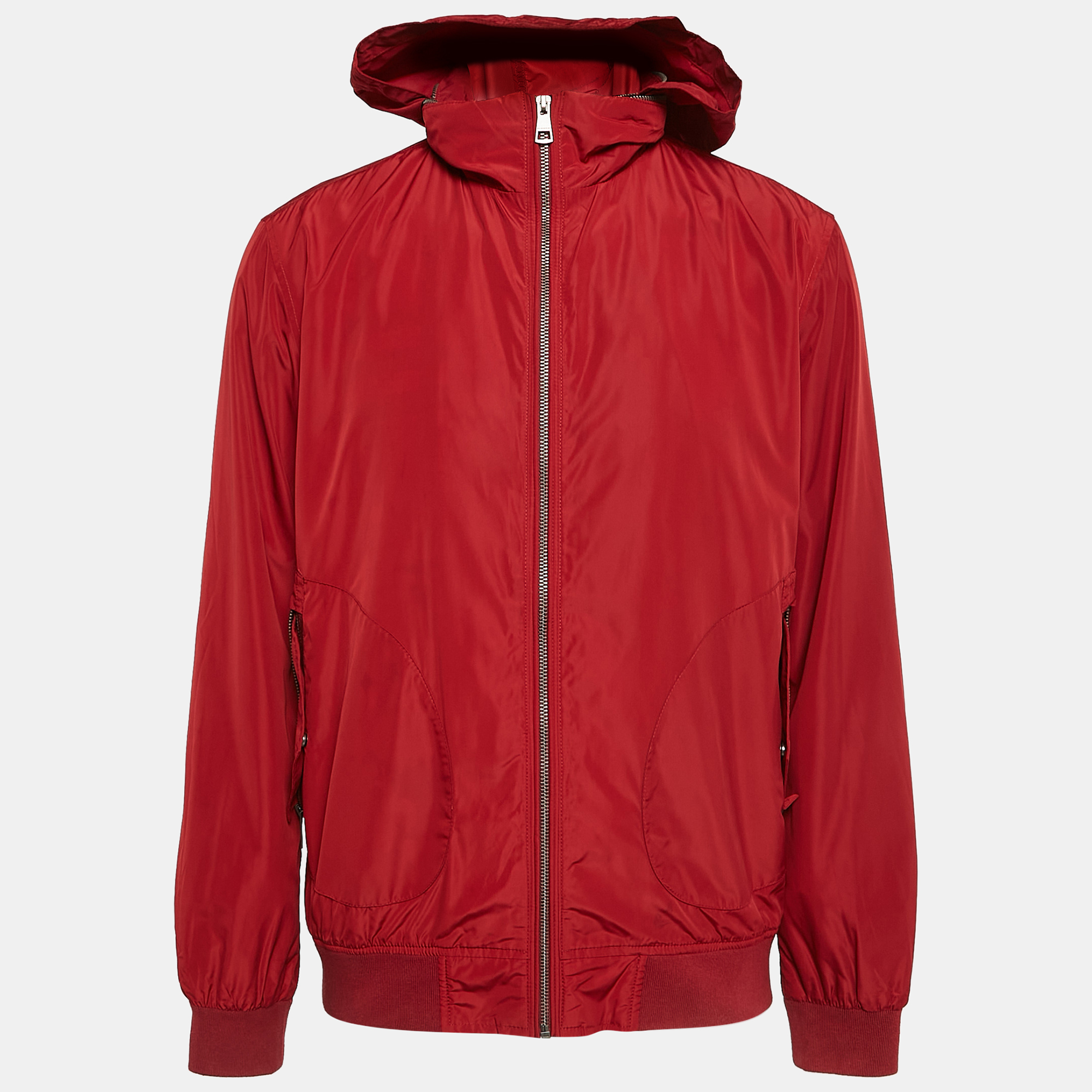 

Burberry Brit Dark Red Synthetic Hooded Jacket XL