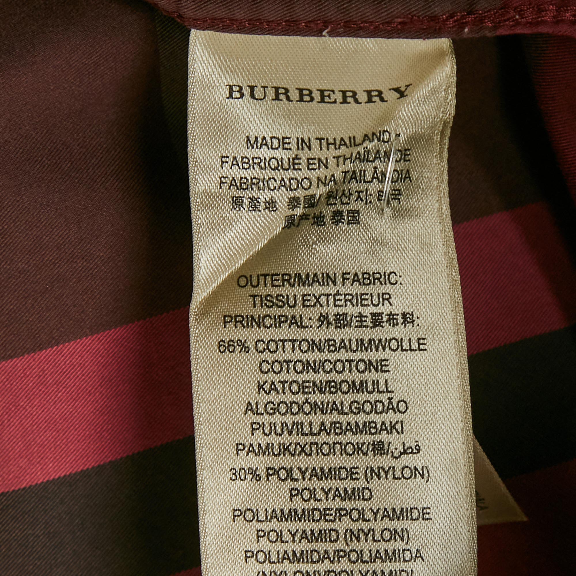 Burberry Brit Pink/Multicolor Tartan Check Cotton Button Front Shirt L 