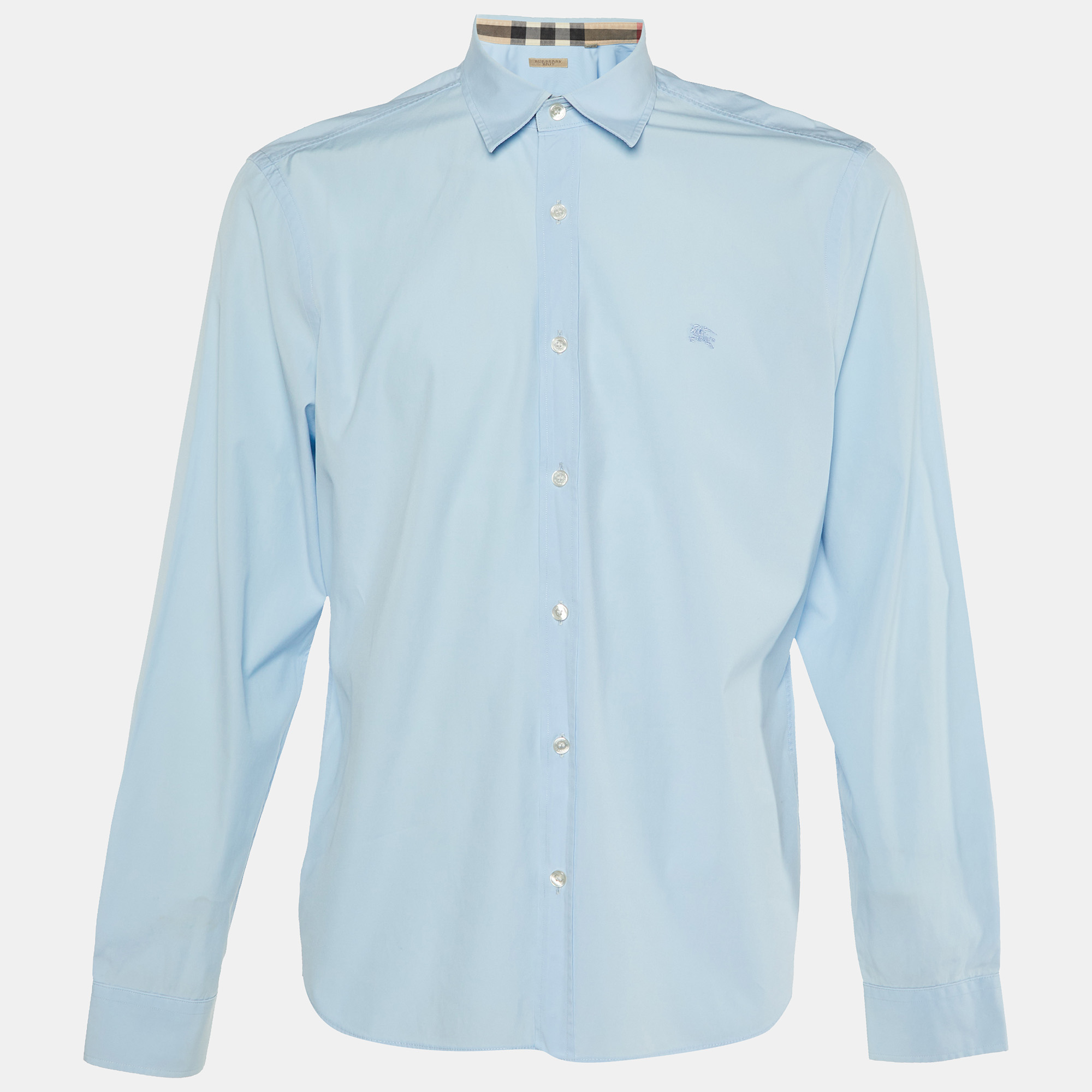 

Burberry Brit Blue Cotton Button Front Shirt XL