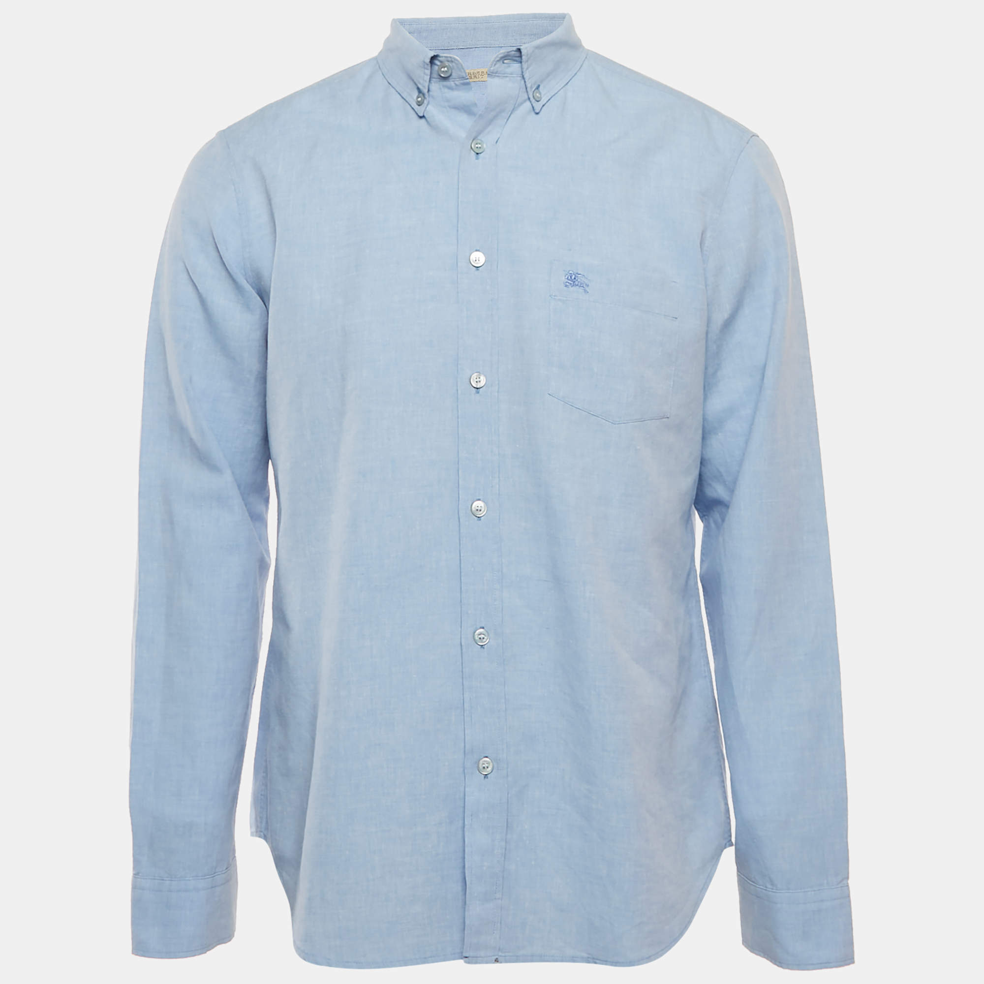 

Burberry Brit Blue Cotton and Linen Button Down Shirt L