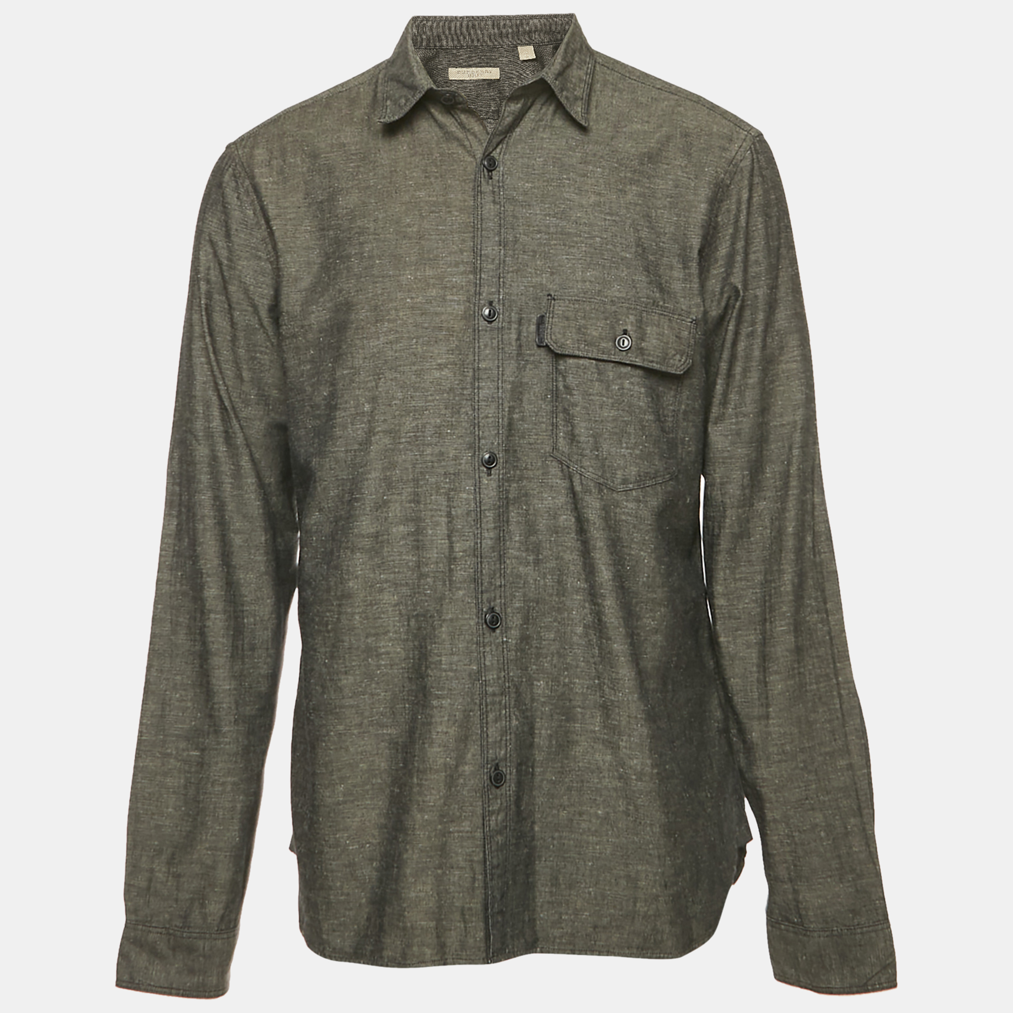 

Burberry Brit Dark Grey Cotton Blend Button Front Shirt L