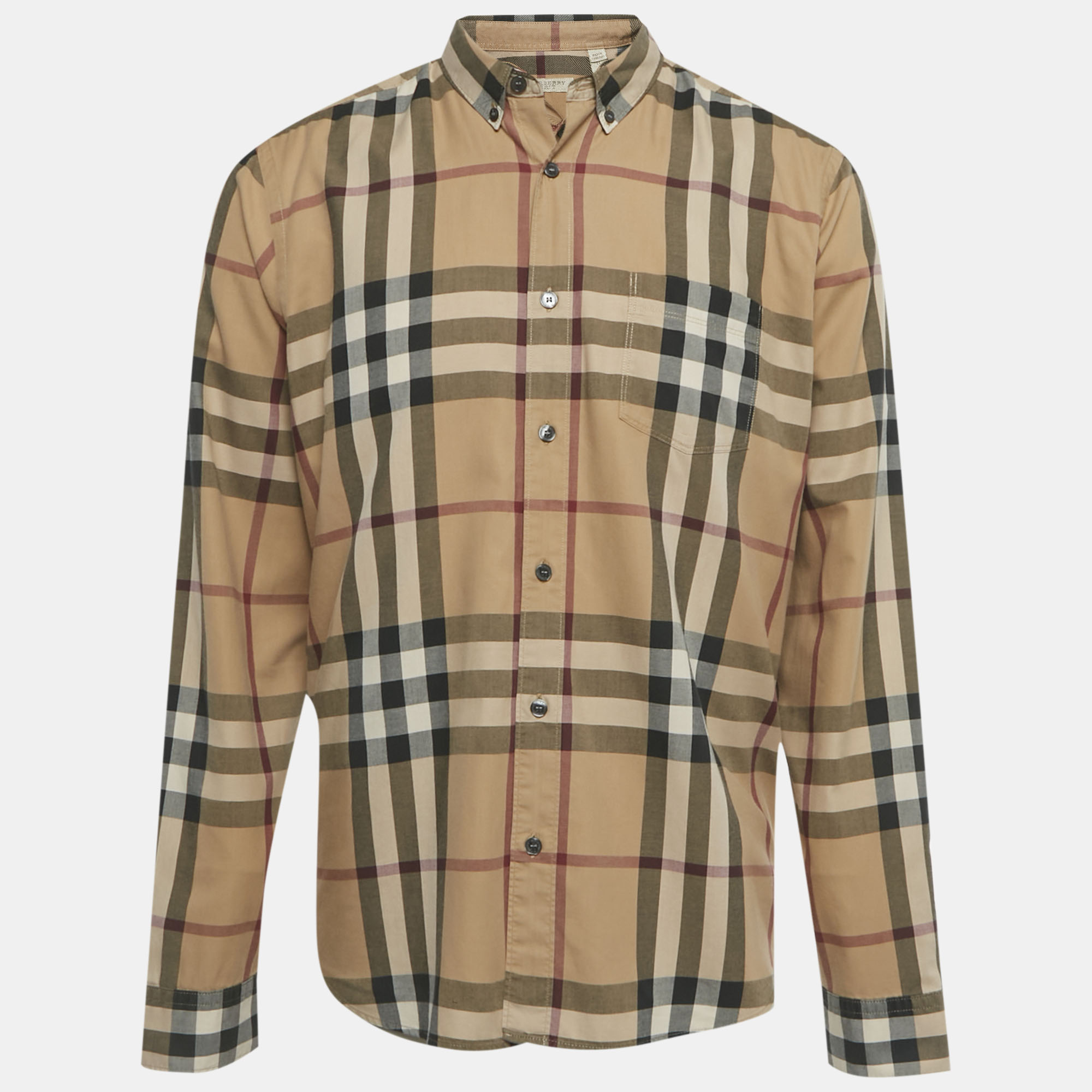 

Burberry Brit Brown House Check Print Cotton Shirt XL