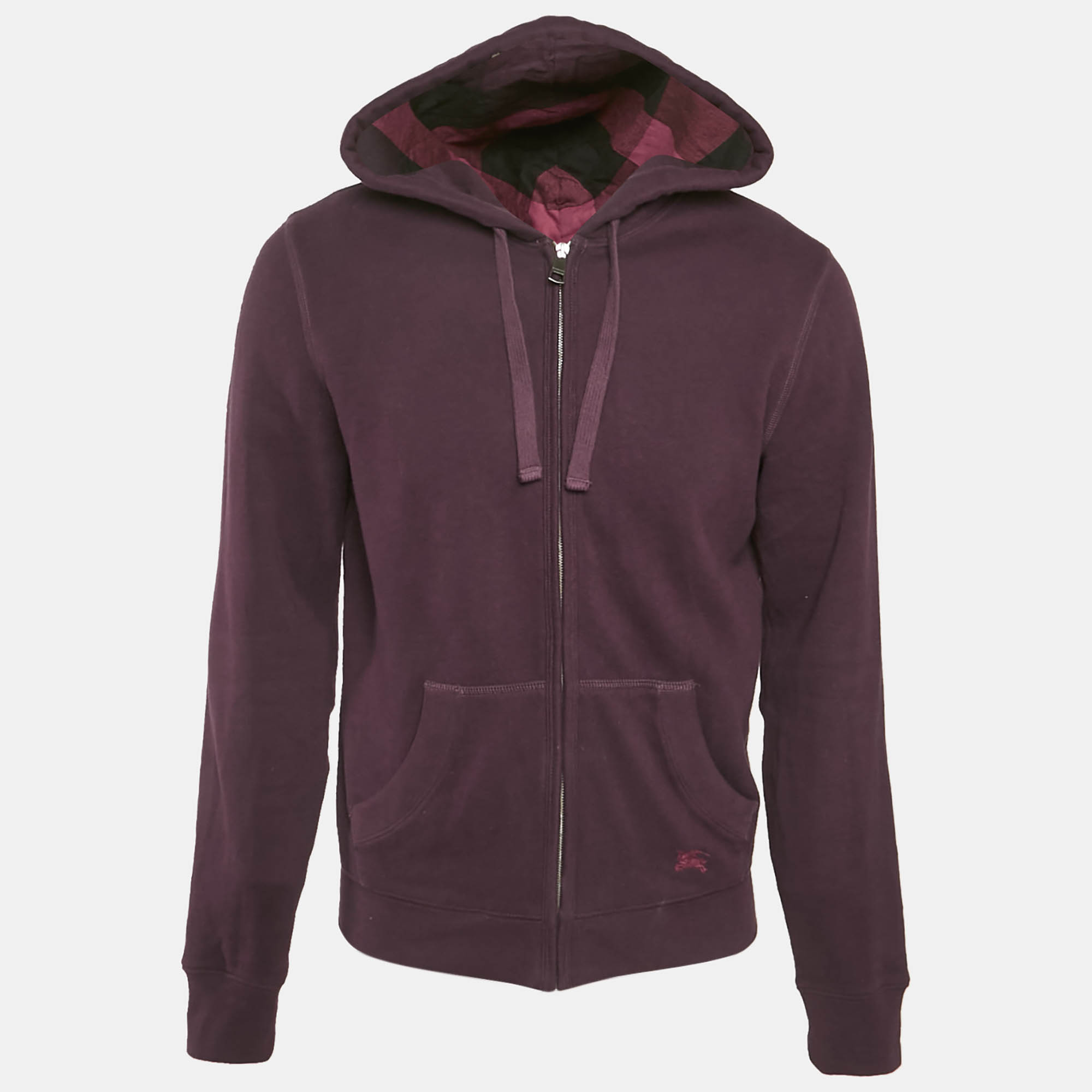 

Burberry Brit Purple Cotton Knit Zip-Up Jacket M