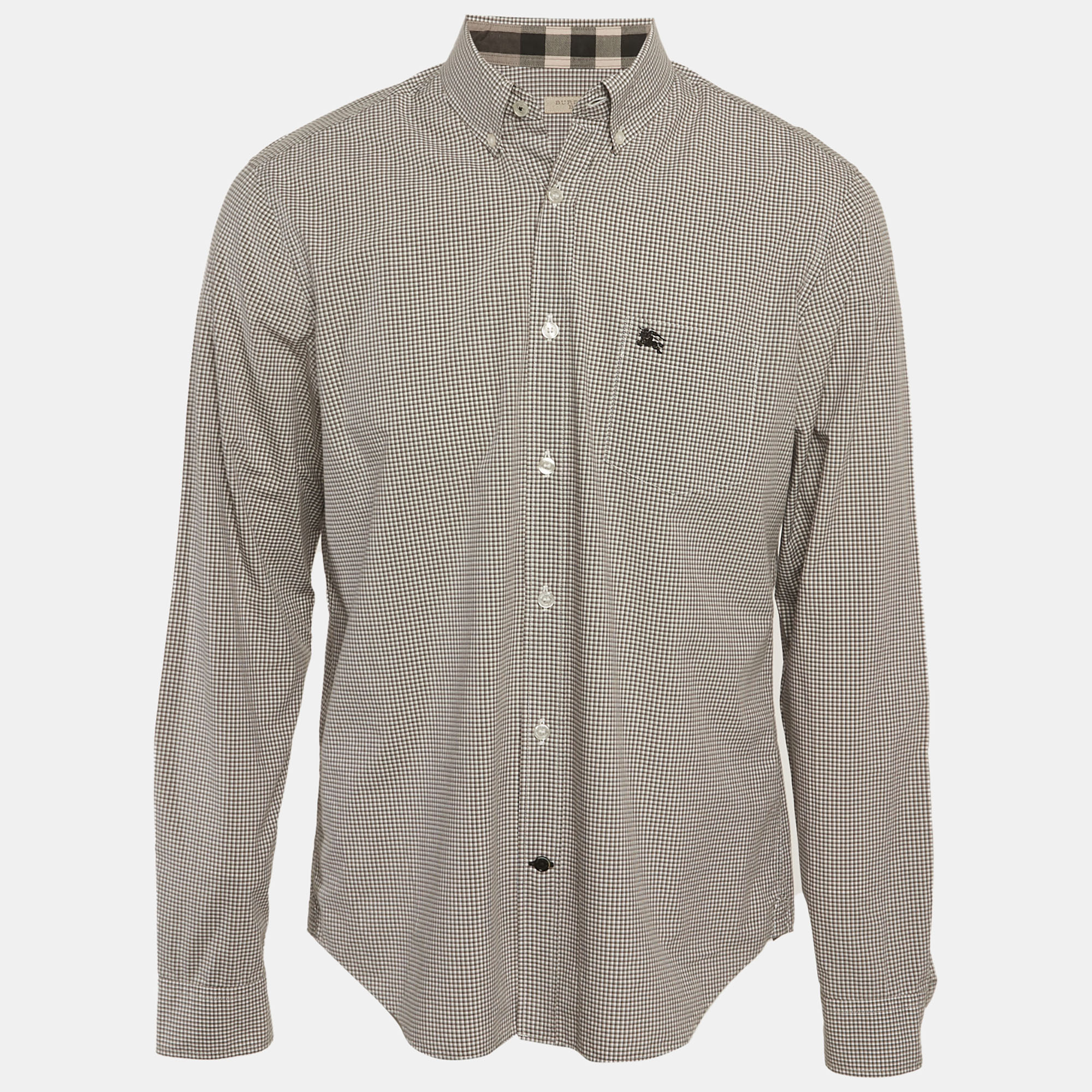 

Burberry Brit Grey Checks Cotton Long Sleeve Shirt L