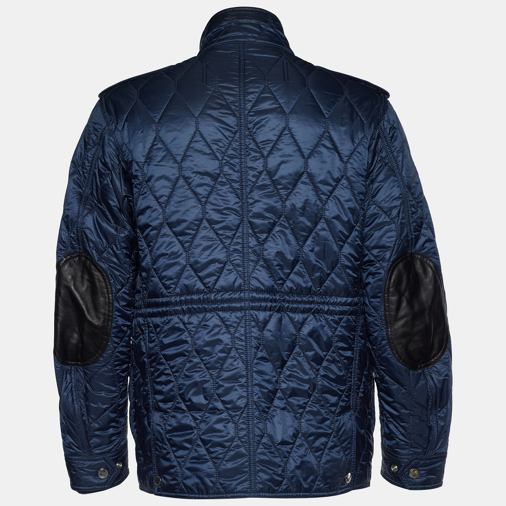 

Burberry Brit Blue Quilted Synthetic Button Front Jacket