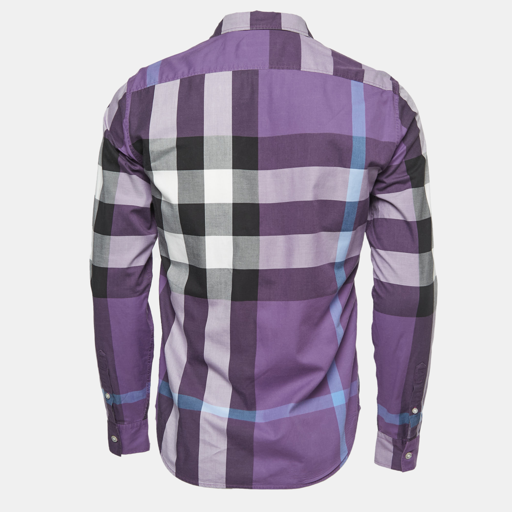 

Burberry Brit Purple Checked Cotton Button Down Shirt