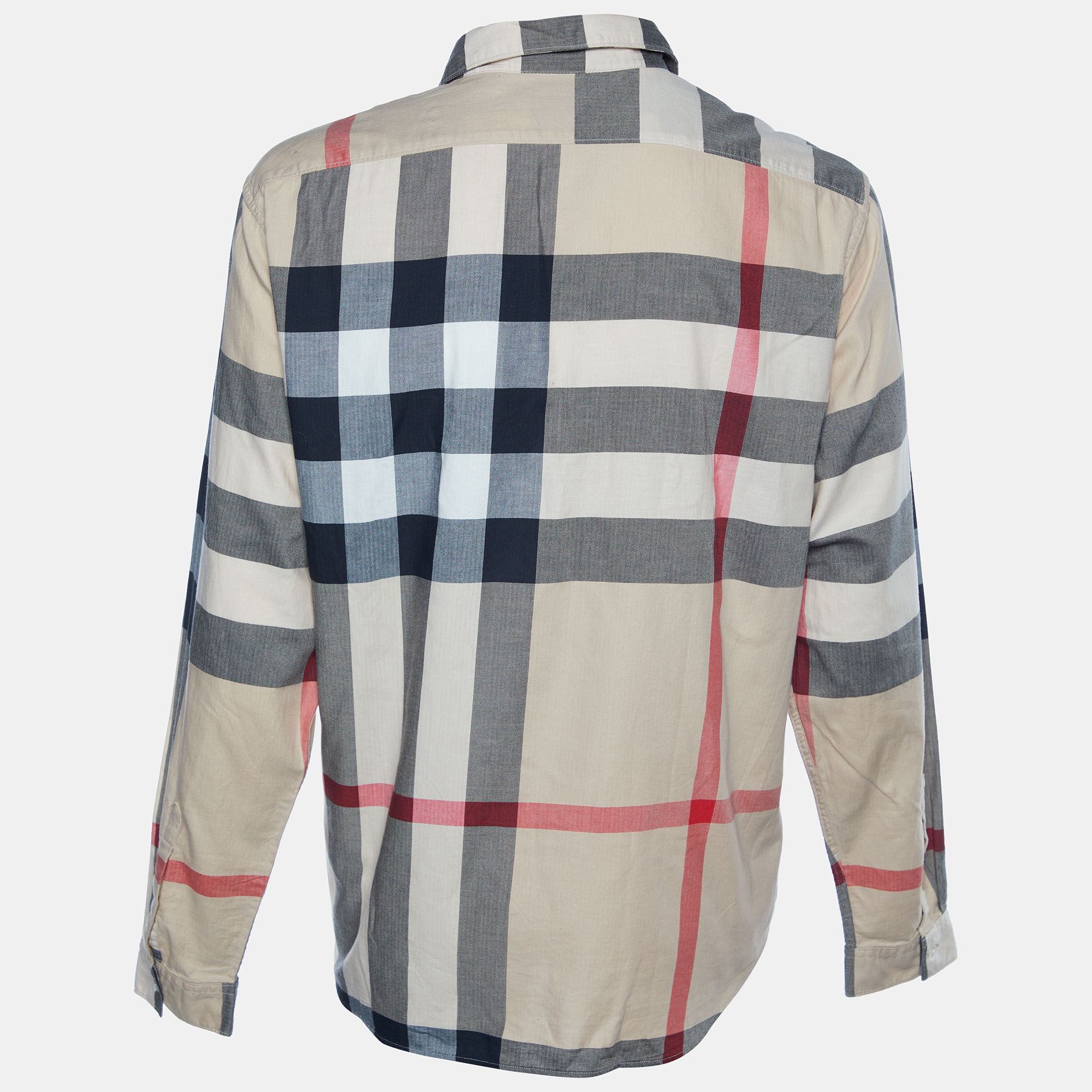 

Burberry Brit Beige Giant Check Cotton Long Sleeve Shirt 3XL