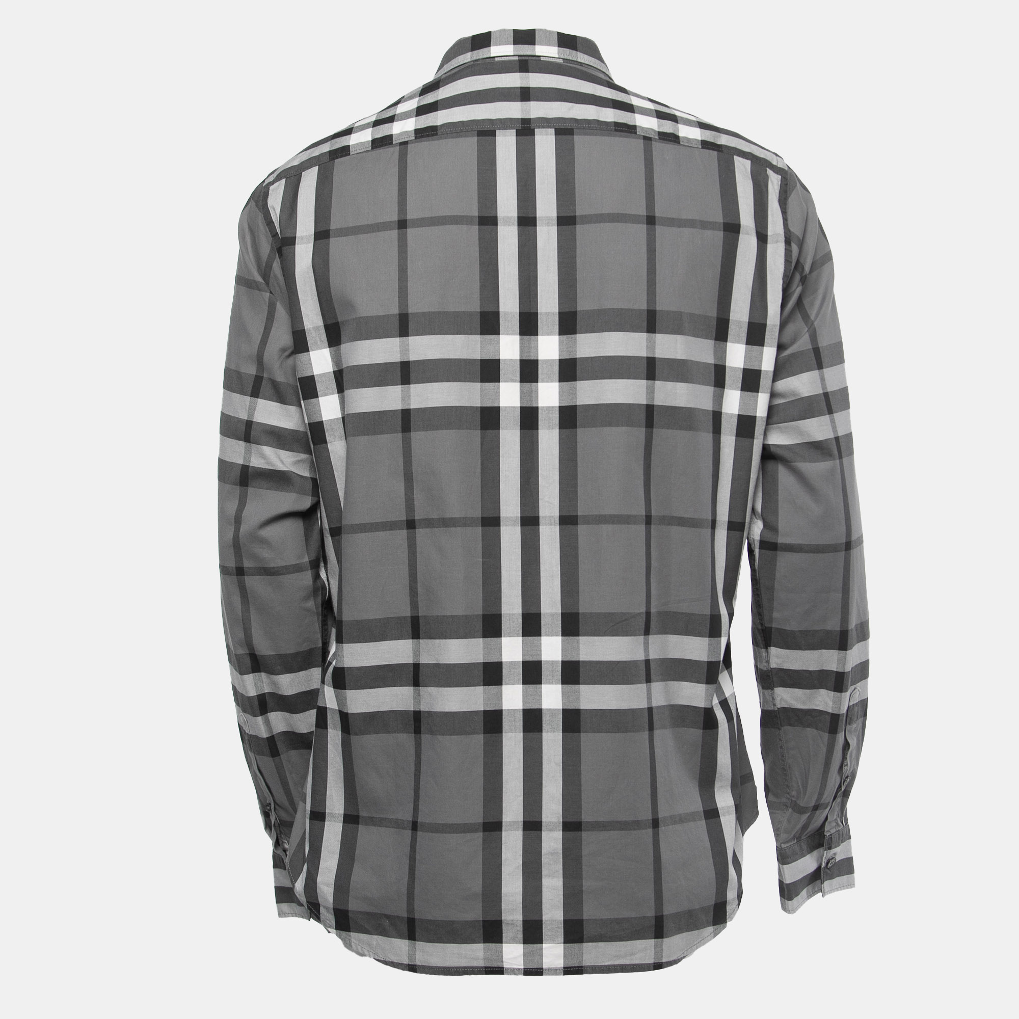 

Burberry Brit Grey Plaid Button Down Full Sleeve Shirt