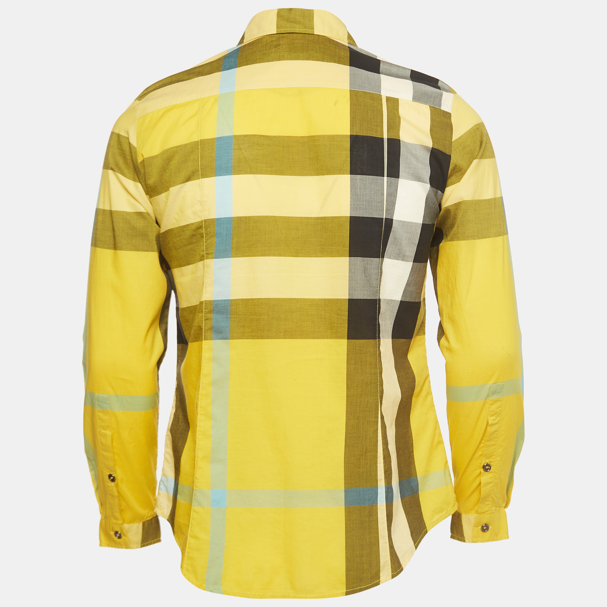 

Burberry Brit Yellow Checked Cotton Button Front Shirt