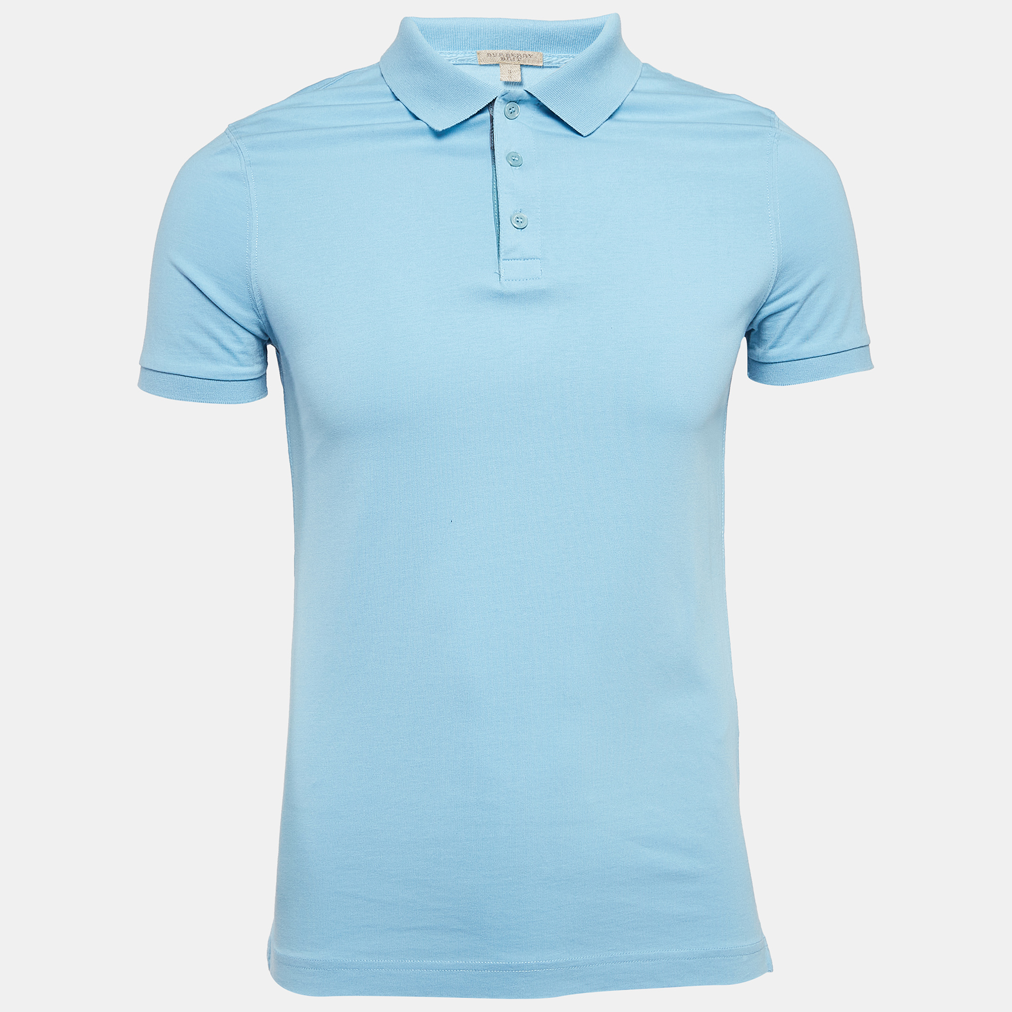 

Burberry Brit Blue Cotton Half Sleeve Polo T-Shirt S