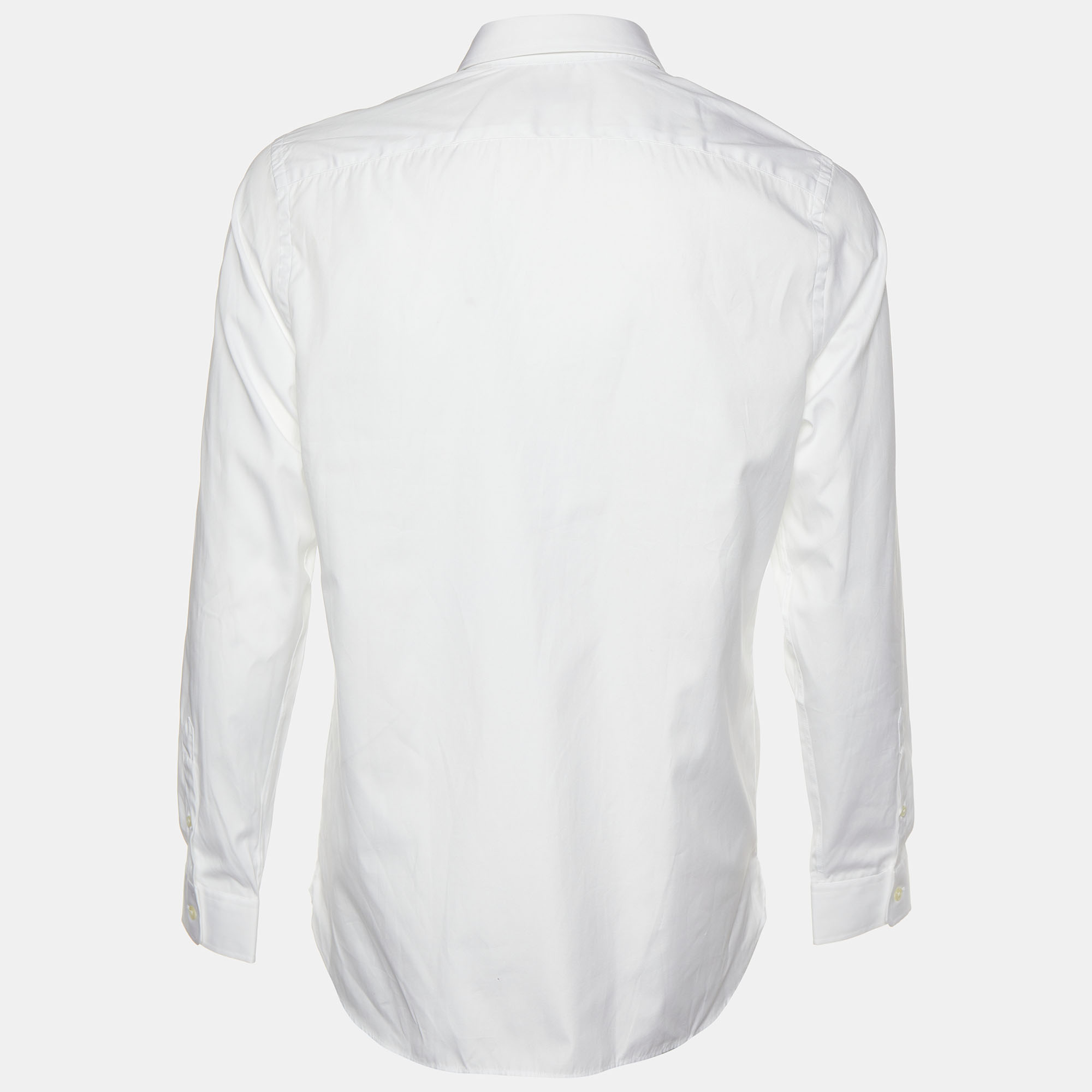 

Burberry White Cotton Button Front Treyforth Shirt