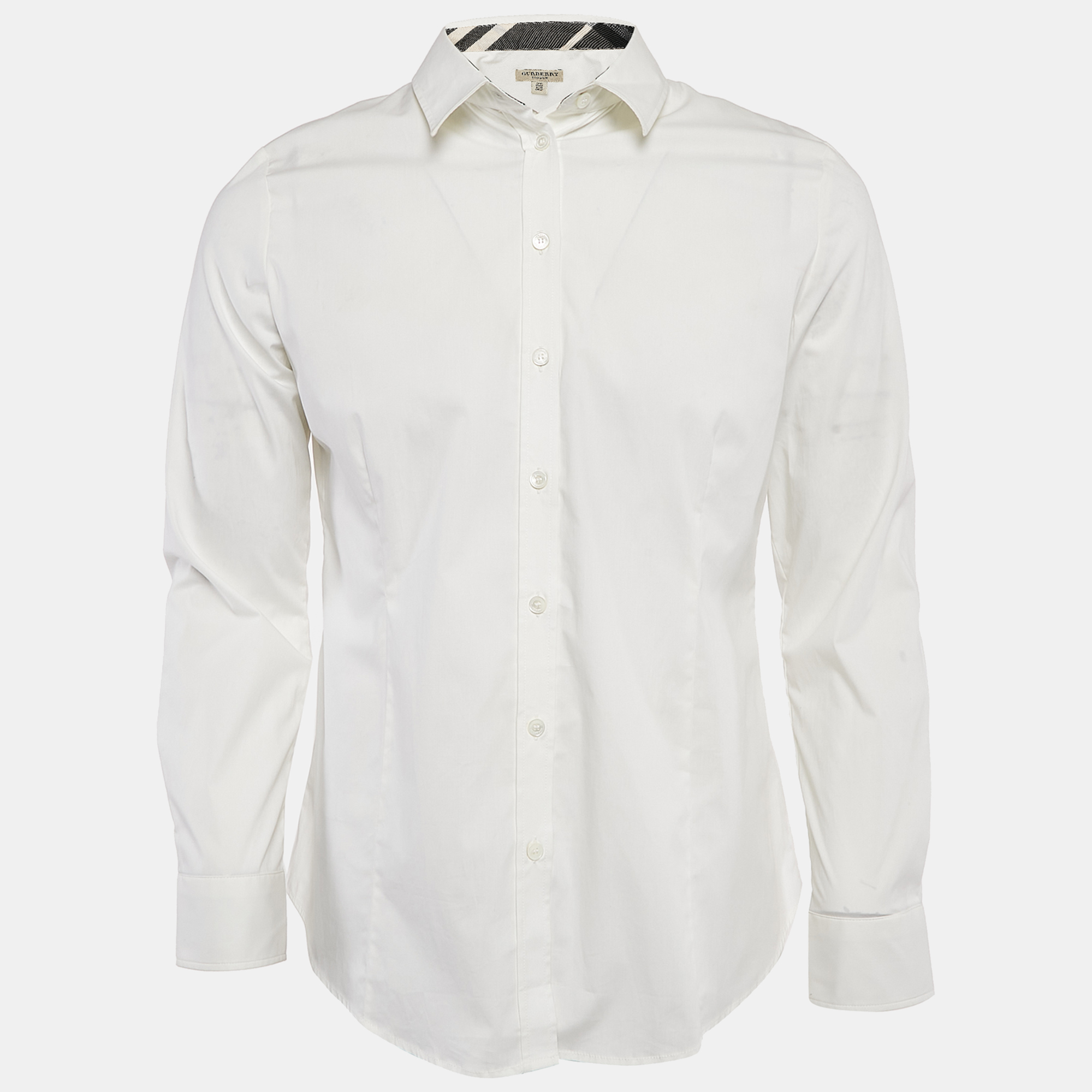 

Burberry London White Cotton Button Front Shirt S