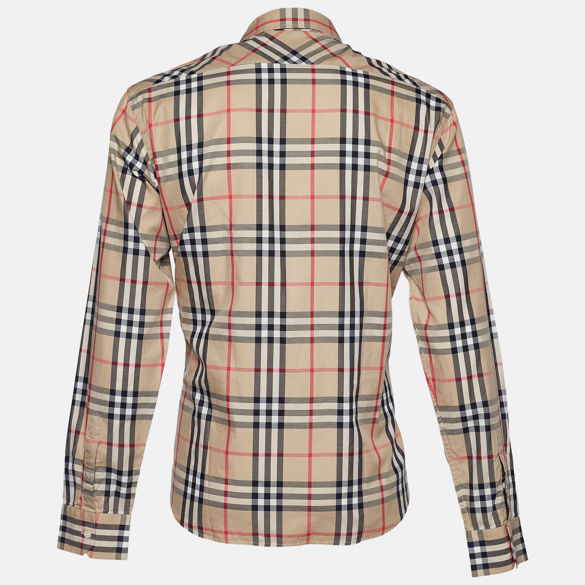 

Burberry London Beige Nova Check Cotton Button Front Shirt