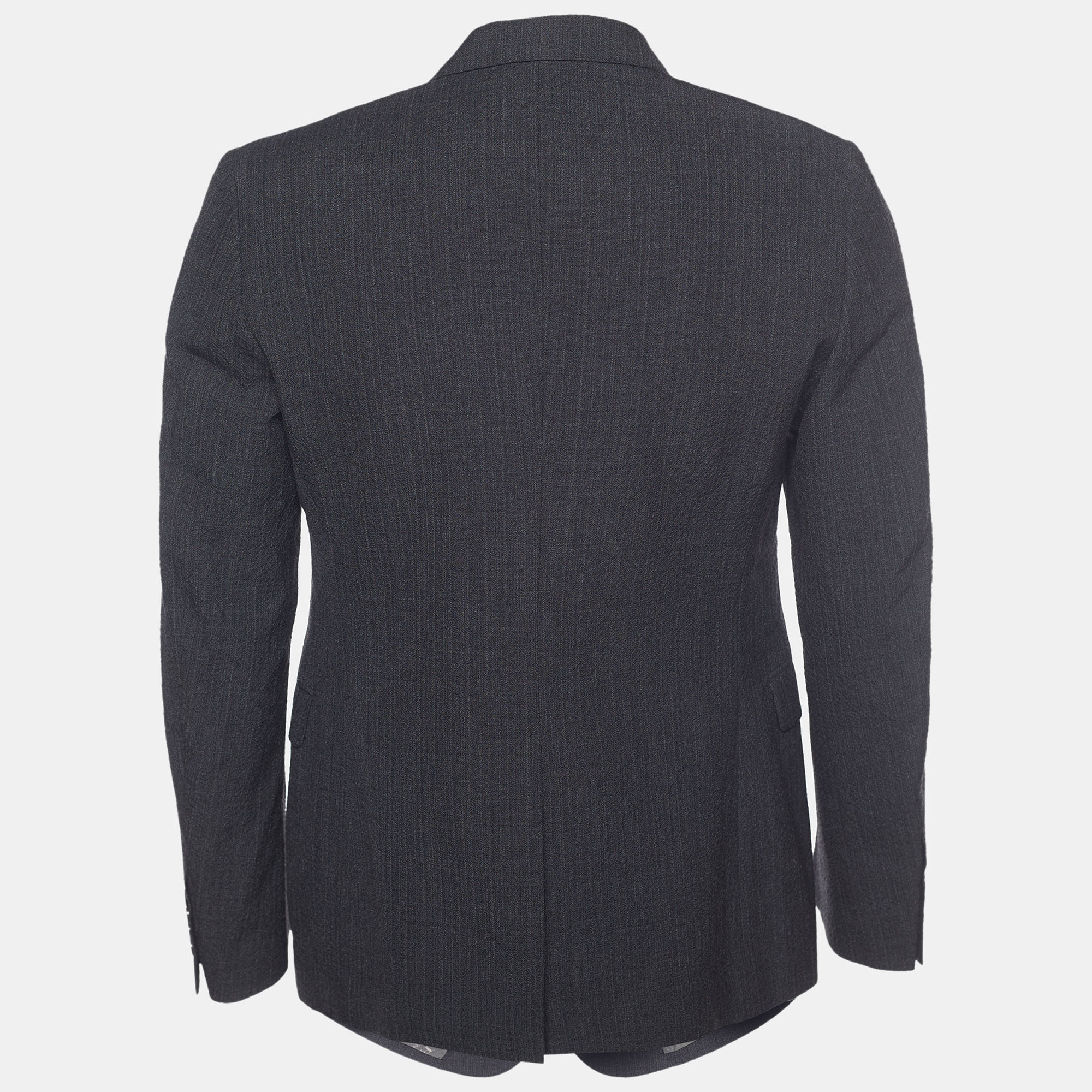 

Burberry Grey Textured Wool Mansford Blazer