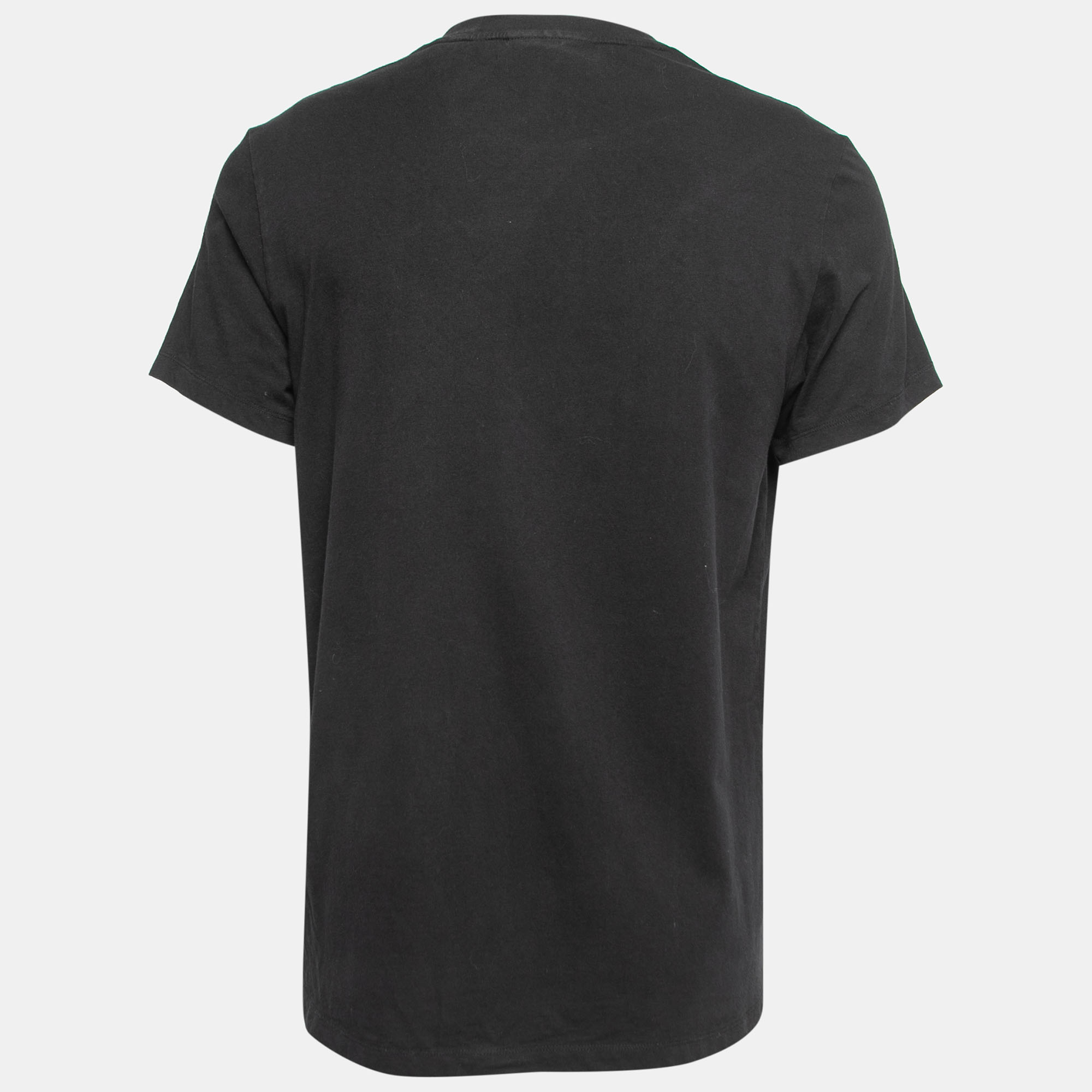 

Burberry London Black Logo Embroidered Cotton Half Sleeve T-Shirt