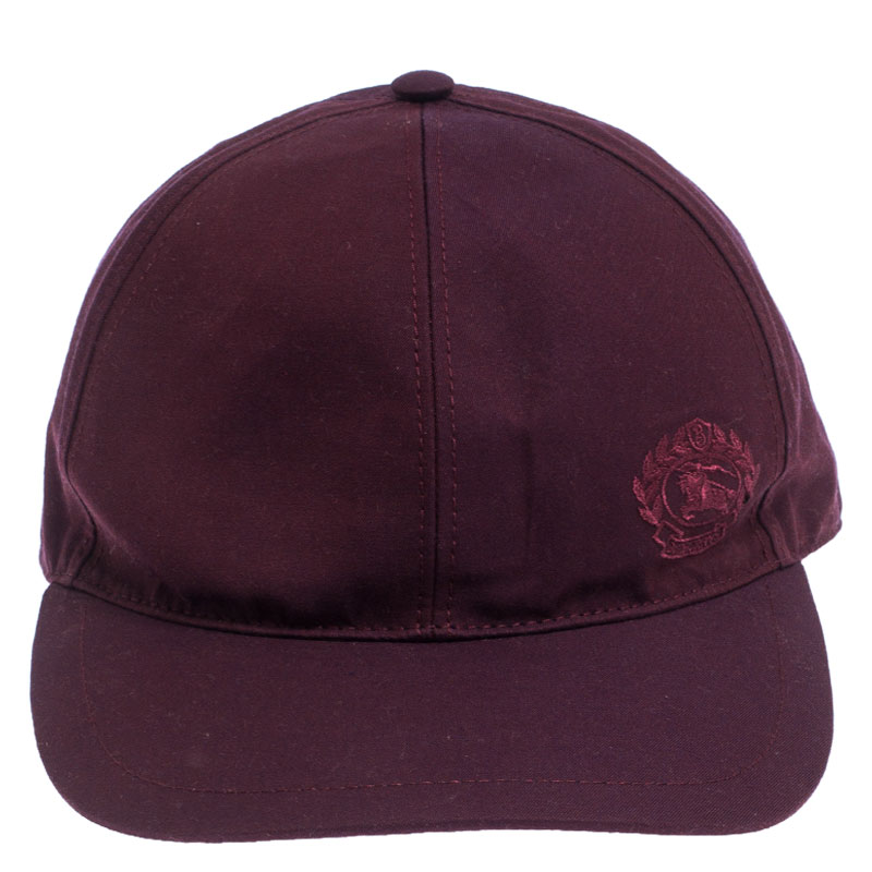 

Burberry Burgundy Cotton Logo Crest Cap