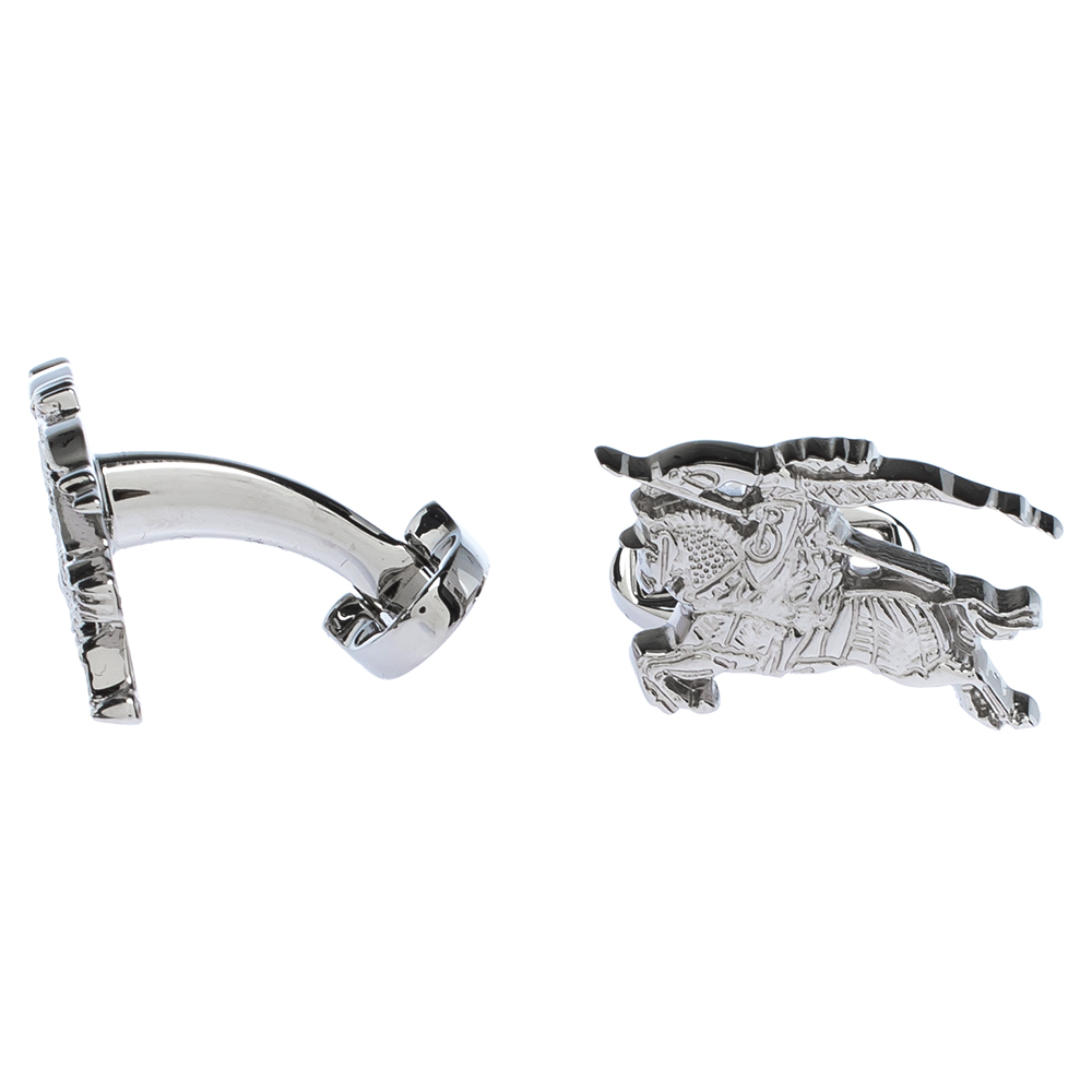 

Burberry Equestrian Knight Silver Tone Cufflinks