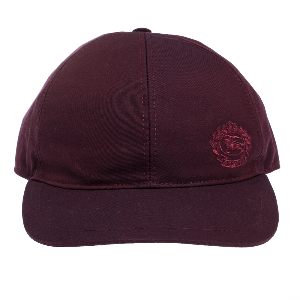 

Burberry Burgundy Cotton Boysenberry Crest Cap