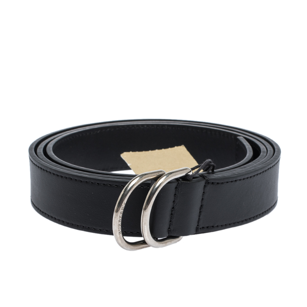 

Burberry Black Leather D-Ring Belt