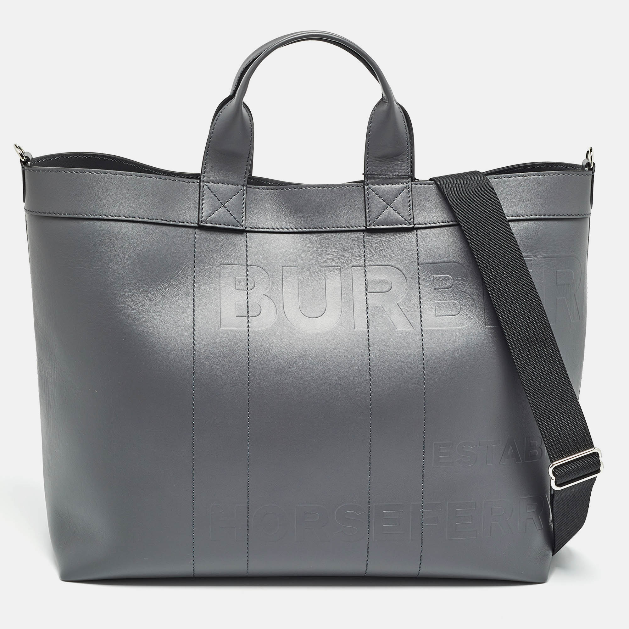 

Burberry Ash Grey Leather Ormond Tote