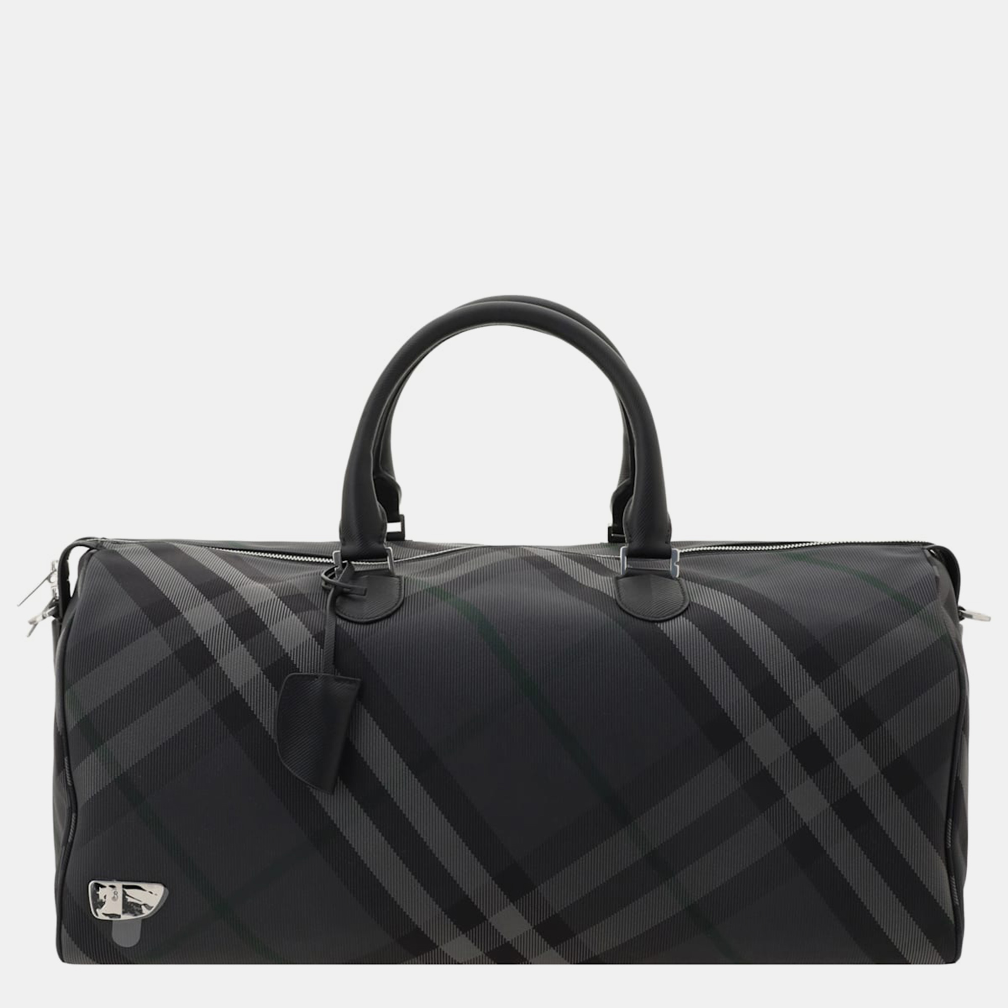 

Burberry Charcoal Grid Travel Bag, Grey