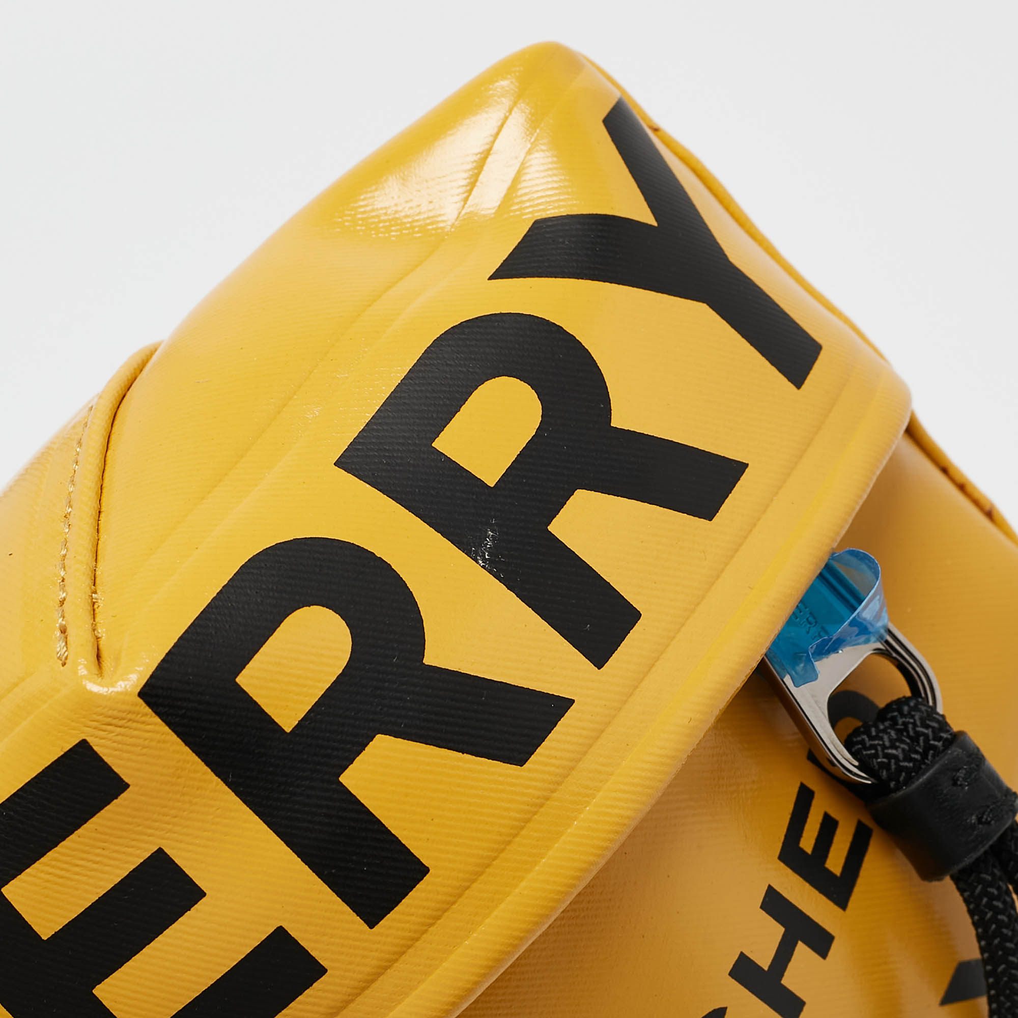 Burberry Yellow Coated Canvas Medium Sonny Bum Bag 5