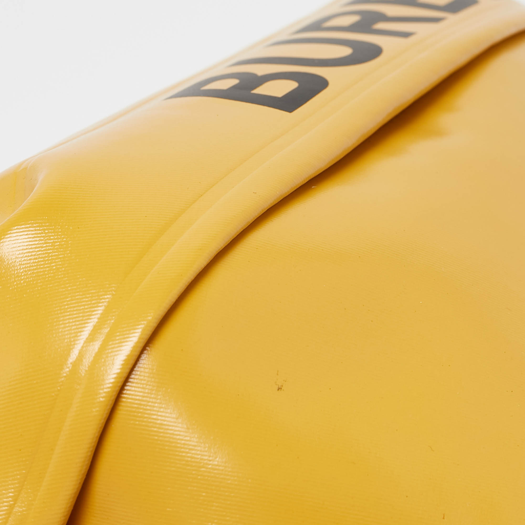 Burberry Yellow Coated Canvas Medium Sonny Bum Bag 6